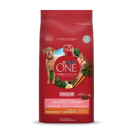 Alimento seco para perros con pollo y cordero