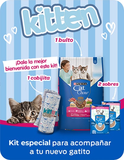 Consigue el kit de bienvenida para tu nuevo gatito