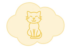 Ícono de gato que representa el comportamiento de un gatito de 12 a 18 meses.