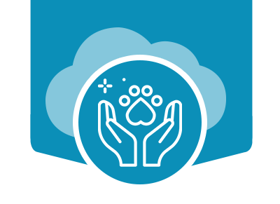 Icono de cuidado, representando que el cuidado de tu gatito está en tus manos.