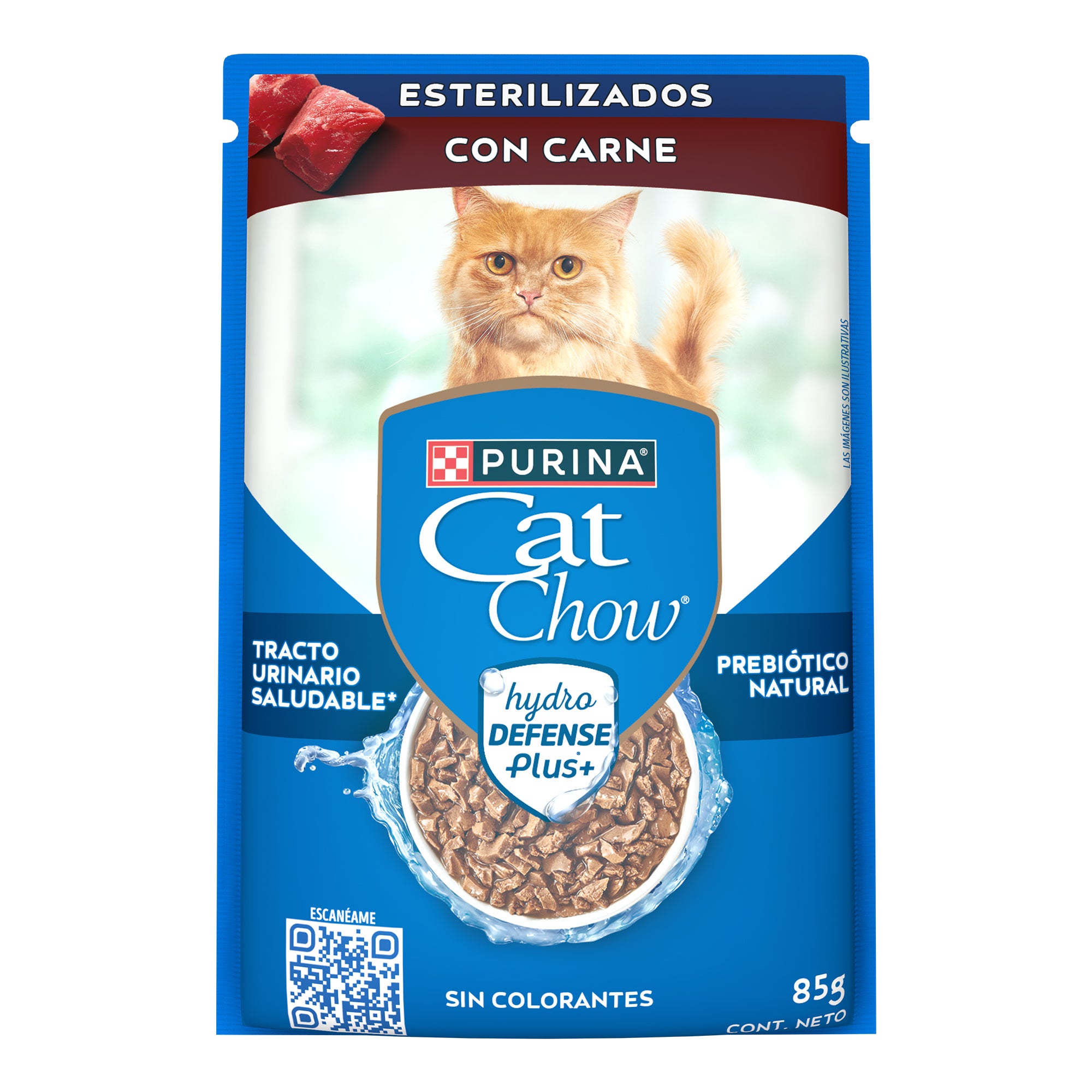 Alimento para gatos esterilizados con carne