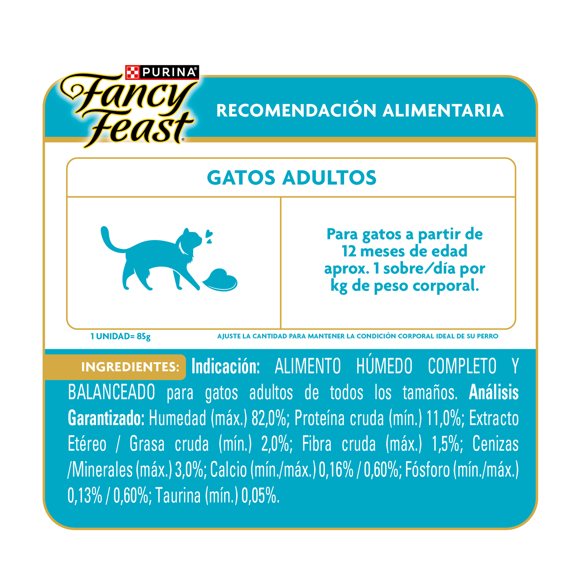 Purina Fancy Feast Alimento Húmedo Para Gatos Adultos Casserole Sabor Atún y Salmón