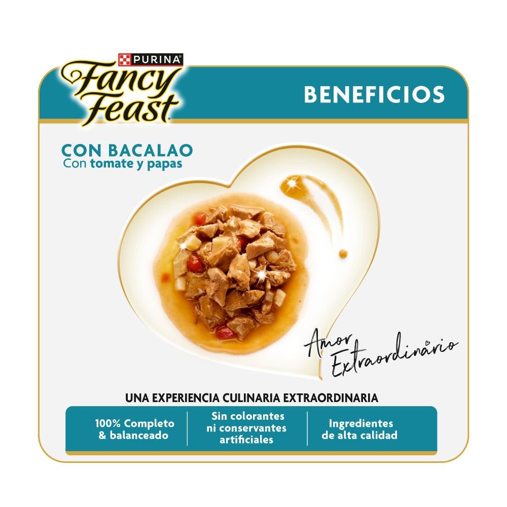 Comida húmeda para gatos Fancy Feast Supremo sabor bacalao