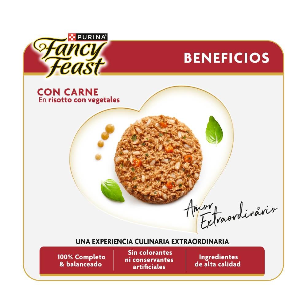 Comida húmeda para gatos Fancy Feast carne y vegetales