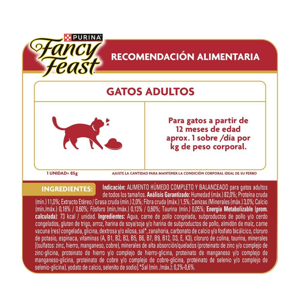 Comida húmeda para gatos Fancy Feast carne y vegetales