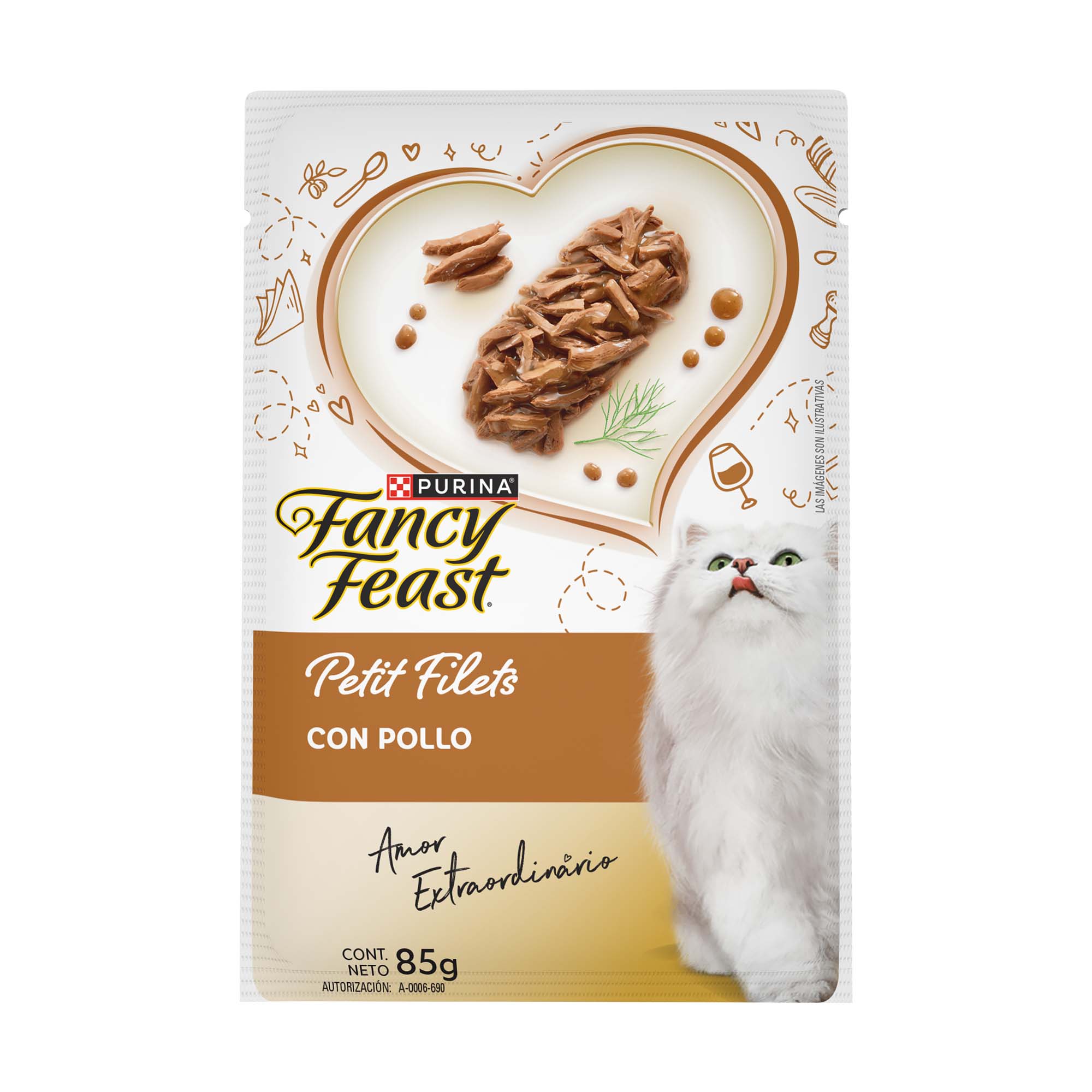 Purina Fancy Feast Alimento Húmedo Para Gatos Adultos Petit Filets Sabor Pollo 85 g