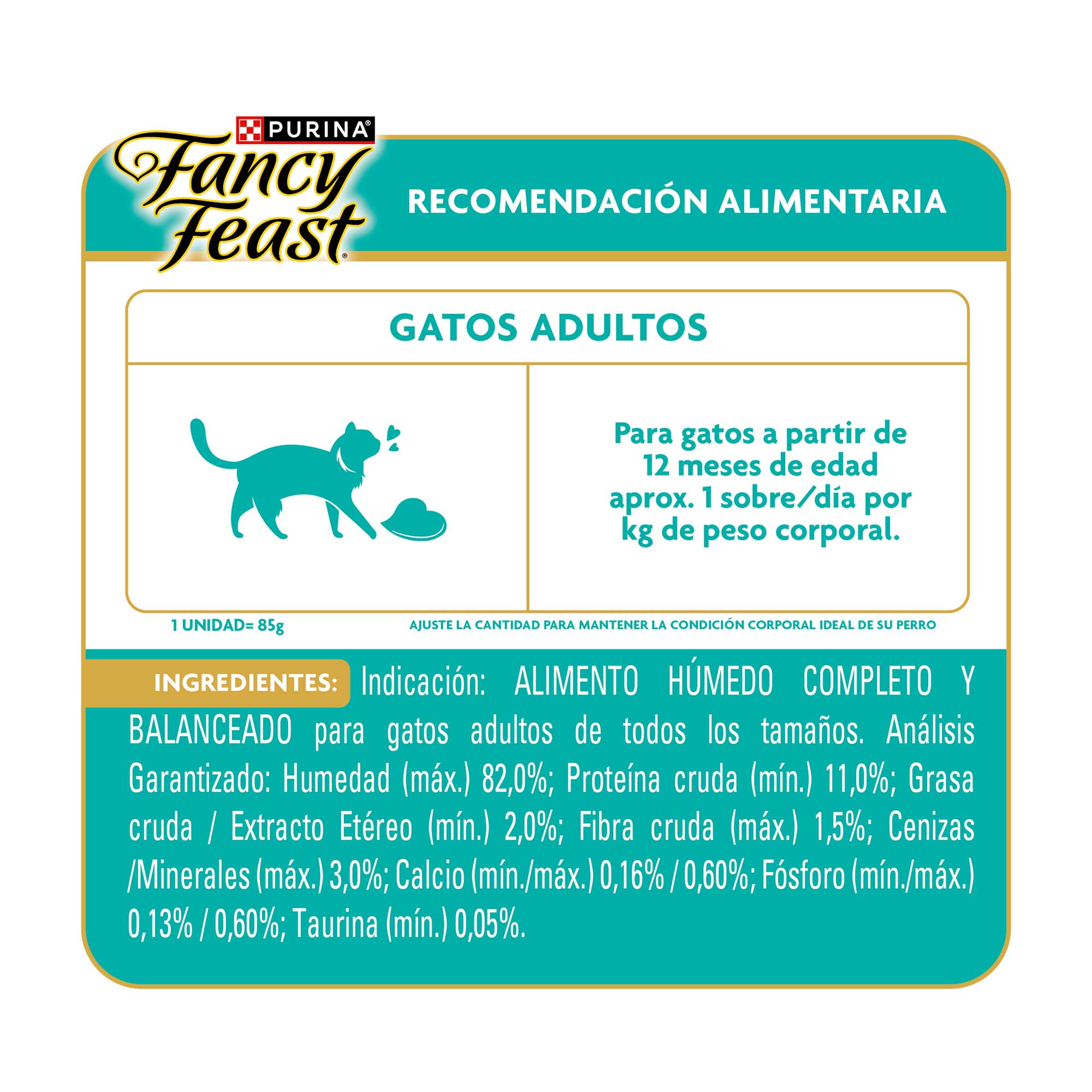 Purina Fancy Feast Alimento Húmedo Para Gatos Adultos Goulash Sabor Atún 85 g