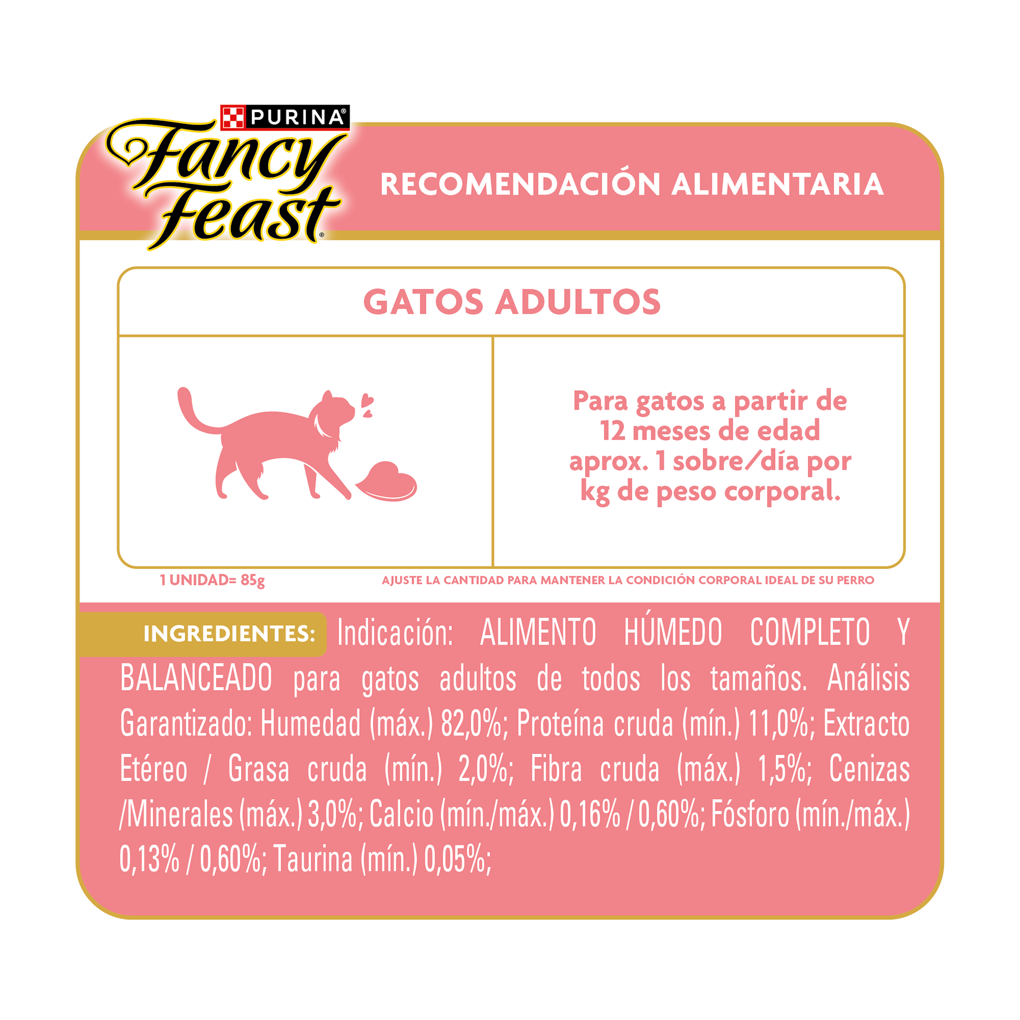 Purina Fancy Feast Alimento Húmedo Para Gatos Adultos Petit Filets Sabor Salmón 85 g