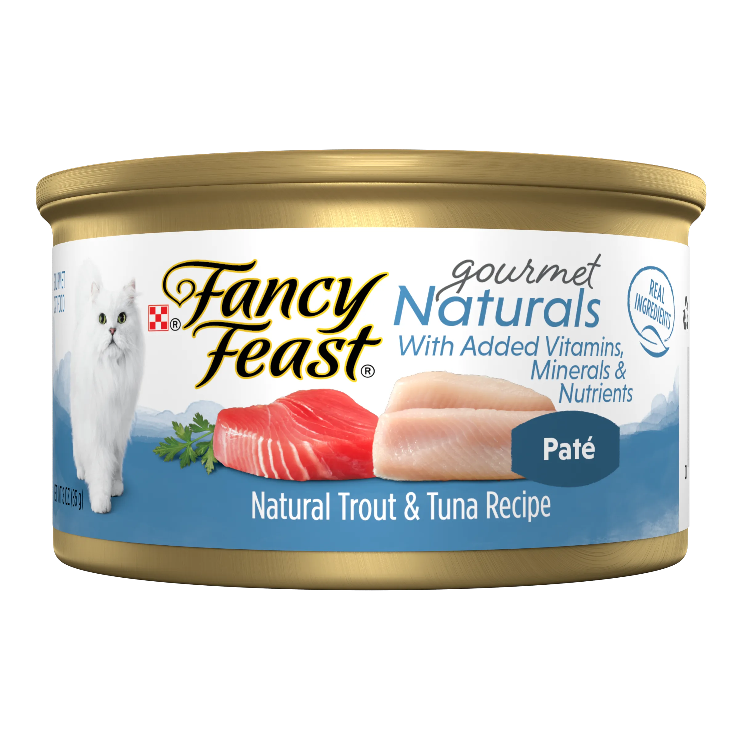 Alimento húmedo para gatos Fancy Feast Naturals Trucha y Atún