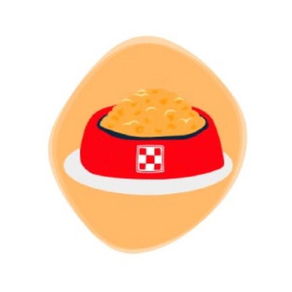 Ilustración de un plato con alimento