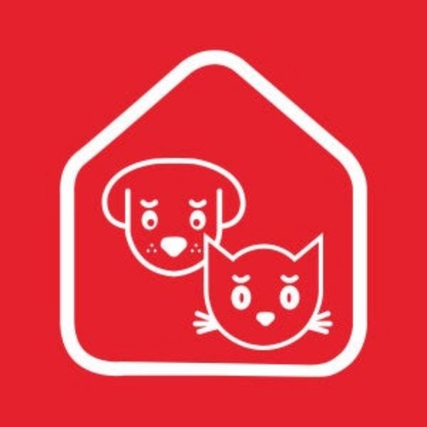 Icono de un perro y un gato dentro de una casa
