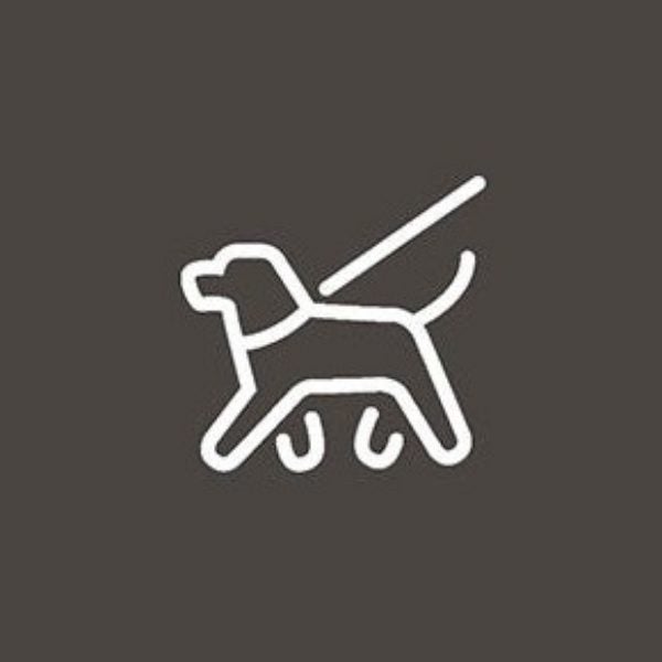 Icono de perro con correa