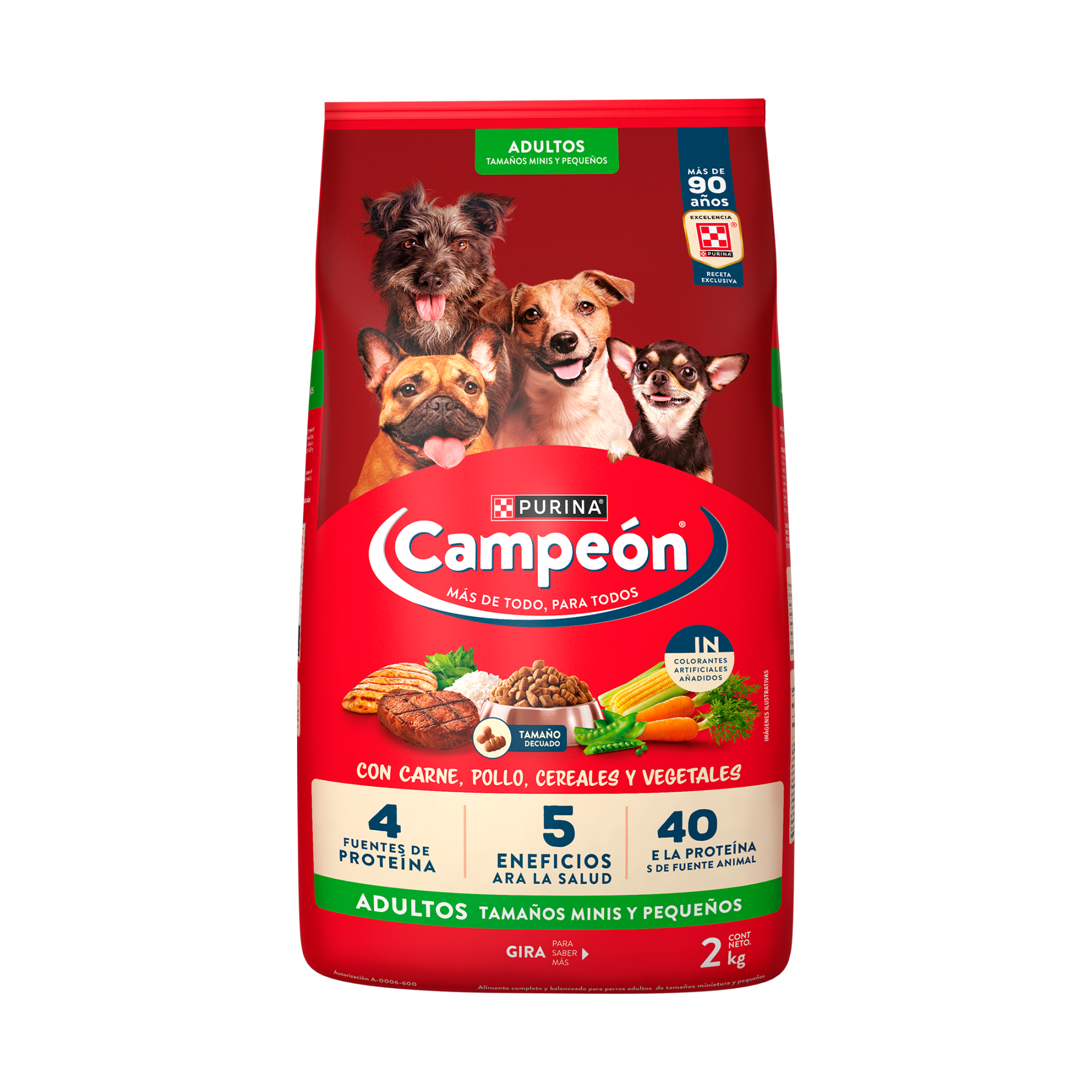 Empaque de Campeón® Adultos minis y pequeños, vista frontal
