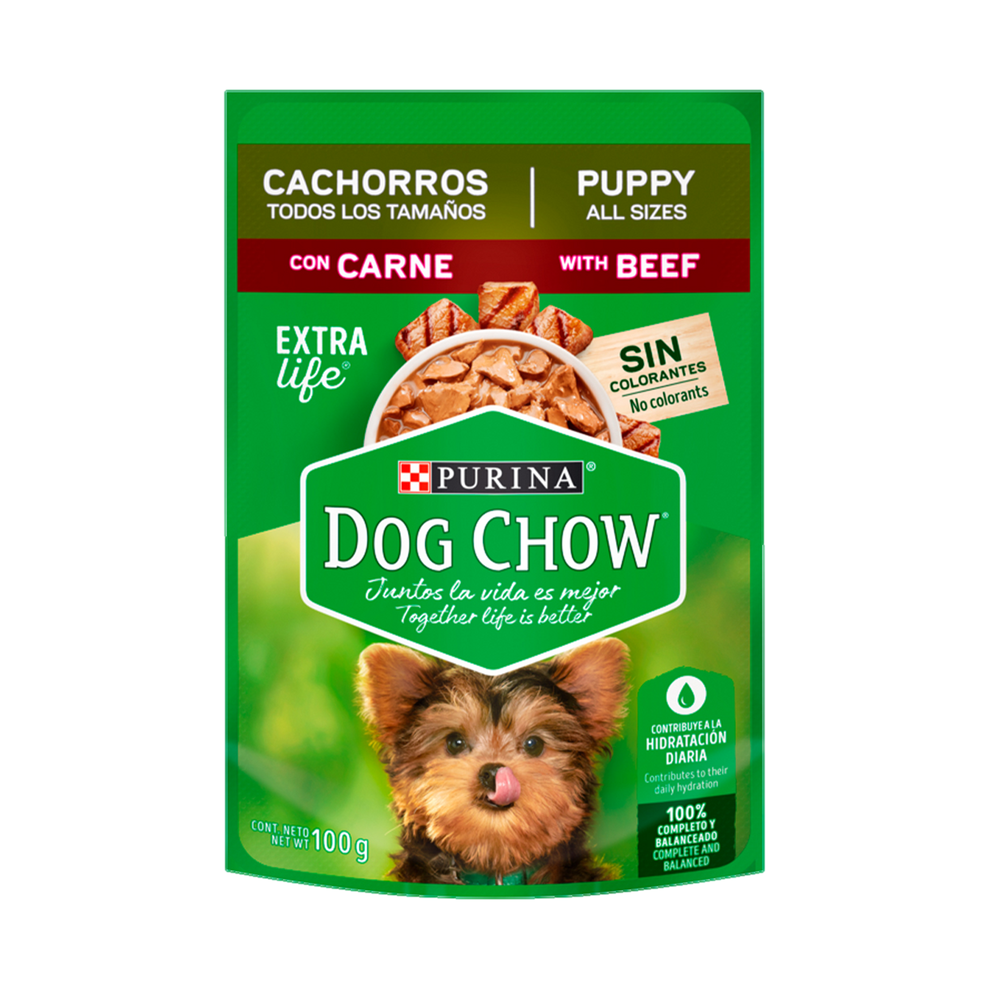 Empaque de Dog Chow Cachorros, vista frontal