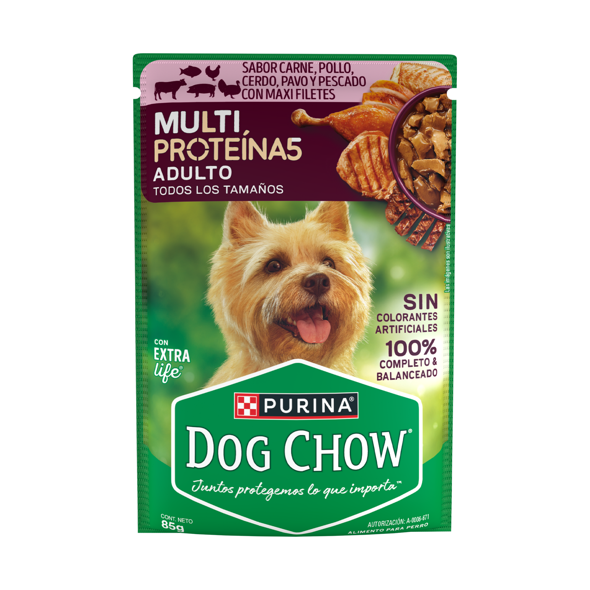 Empaque de Dog Chow® Dog Chow® multiproteína5 adulto, vista frontal