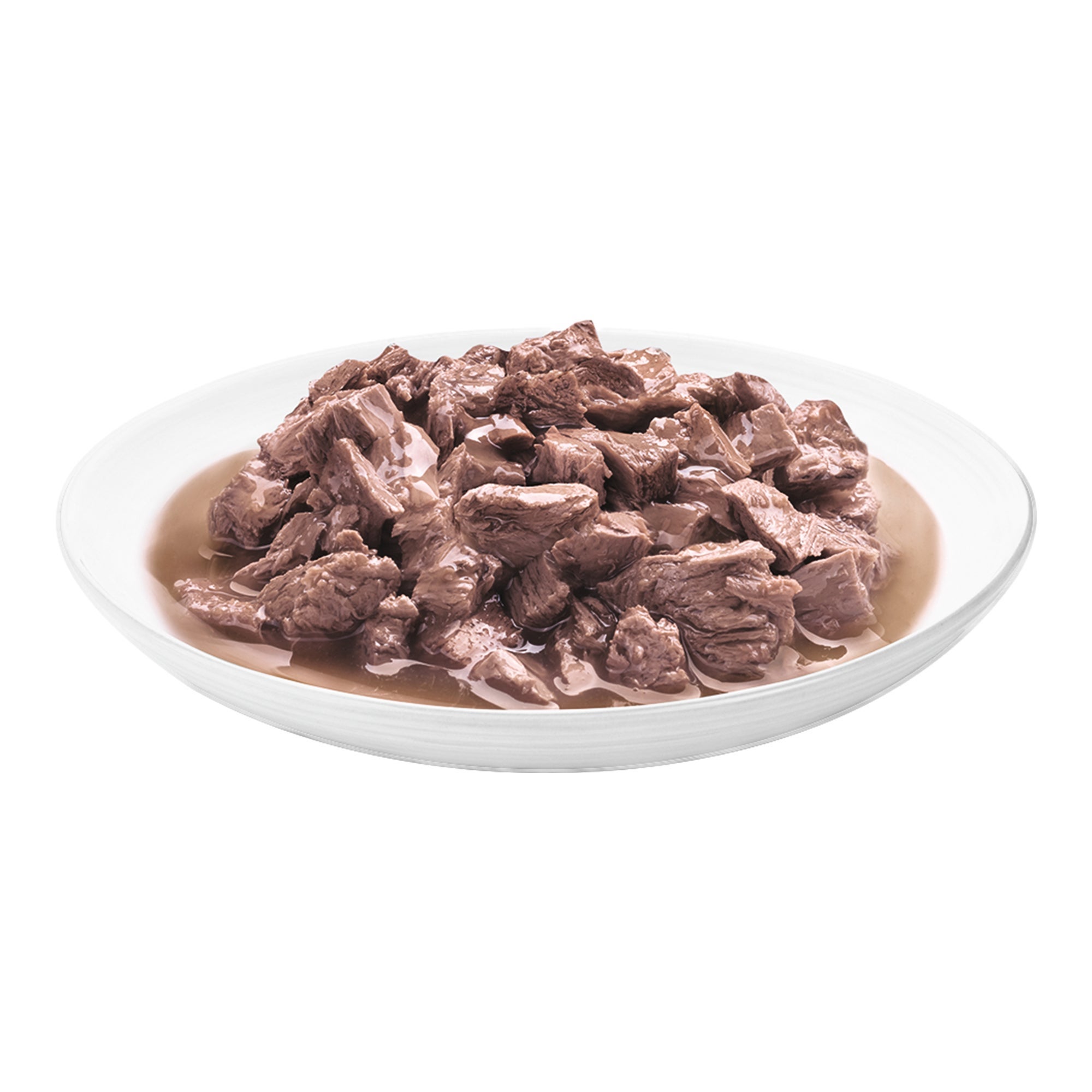 Porción servida de Felix® Classic para gato sabor atún, salmón y sardina
