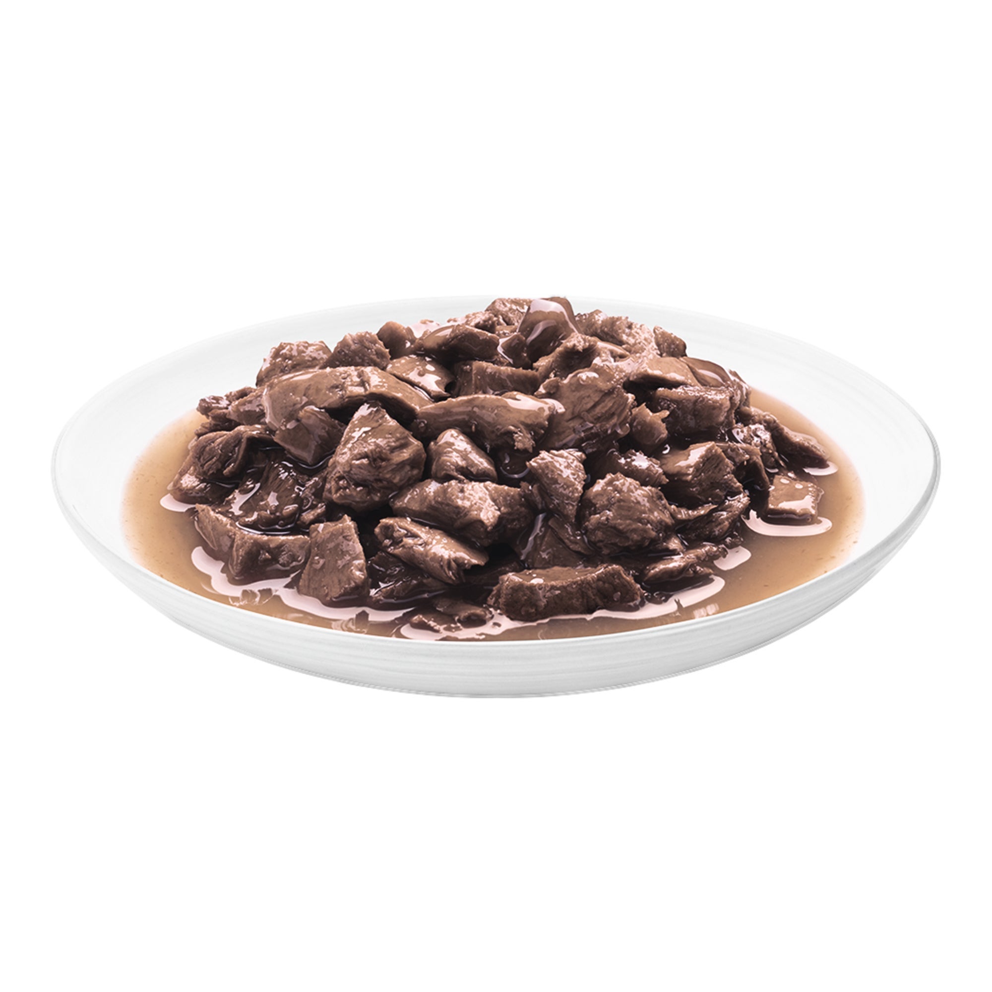 Porción servida de Felix® Classic para gato sabor cordero