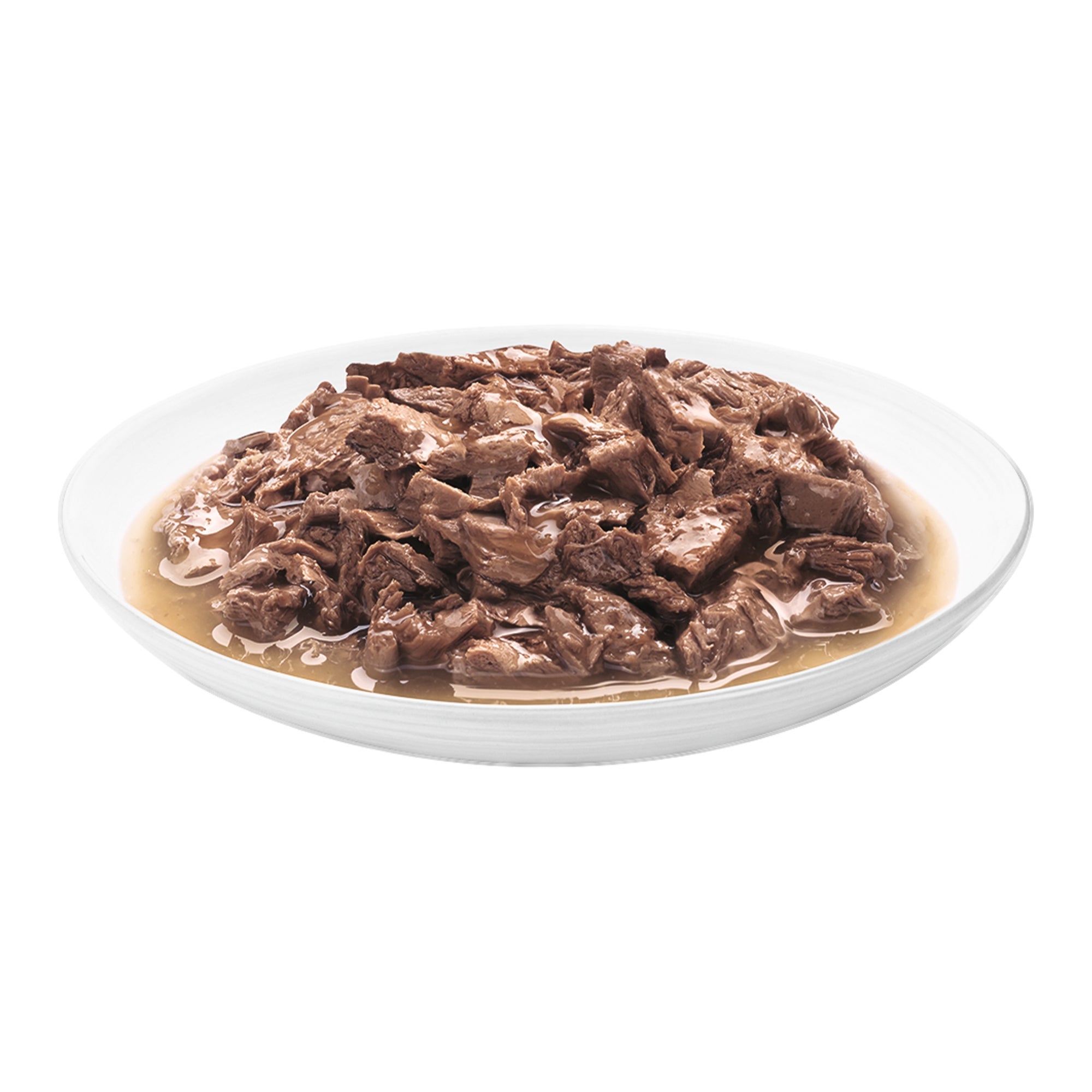 Porción servida de Felix® Classic para gato sabor pavo