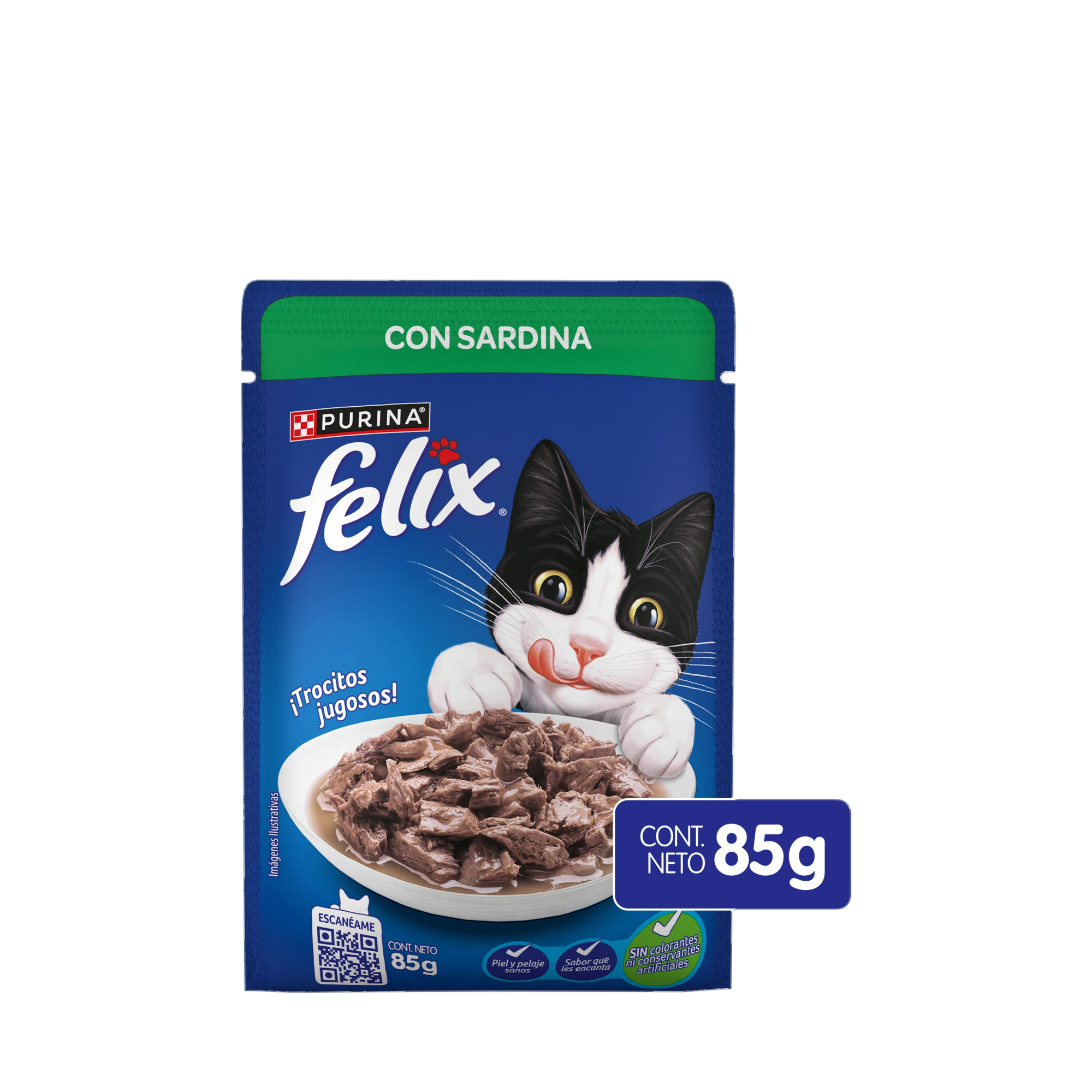 Empaque de Felix® Classic para gato sabor Sardina, vista frontal