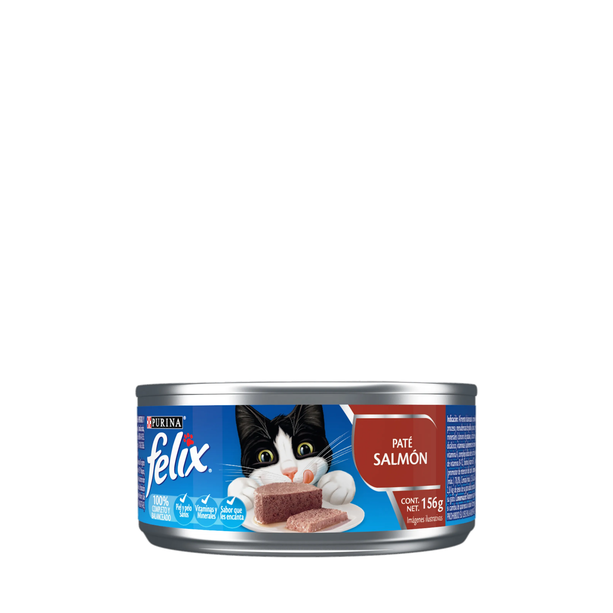 Empaque de Felix® Lata para gato sabor pate salmon, vista frontal
