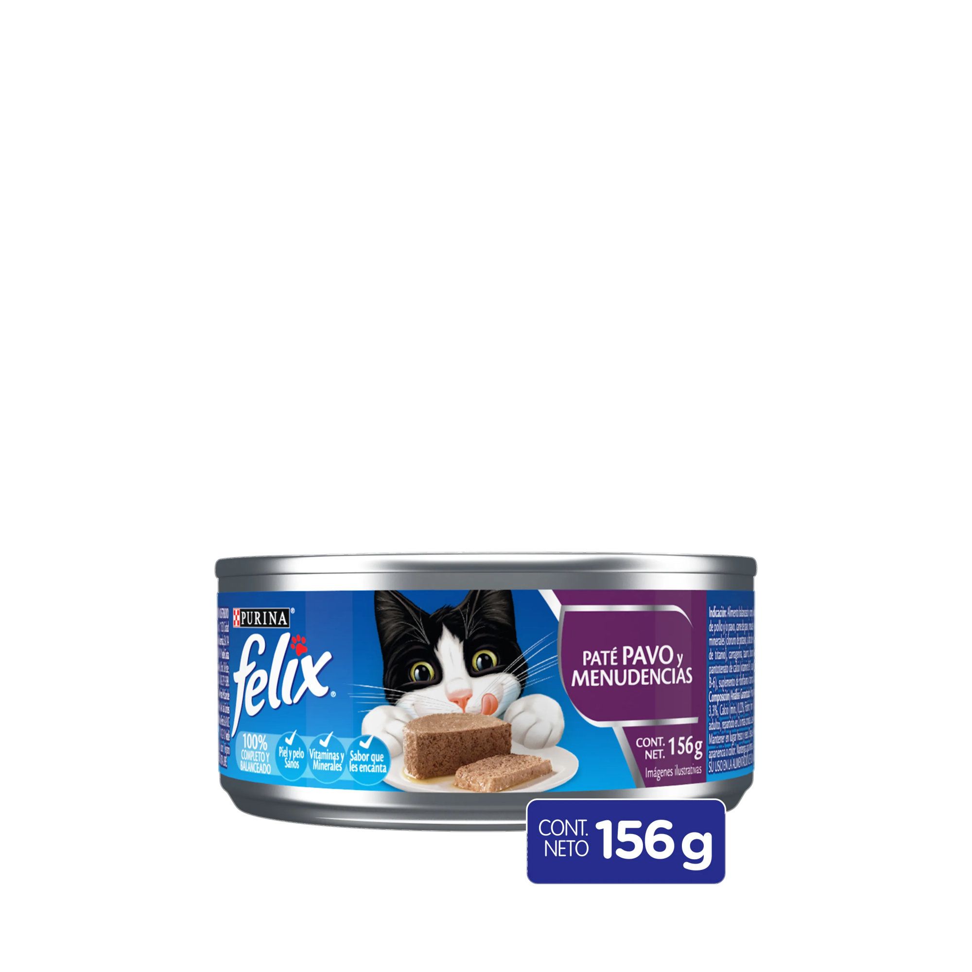 Empaque de FELIX® Lata para gato sabor pavo y menudencias, vista frontal