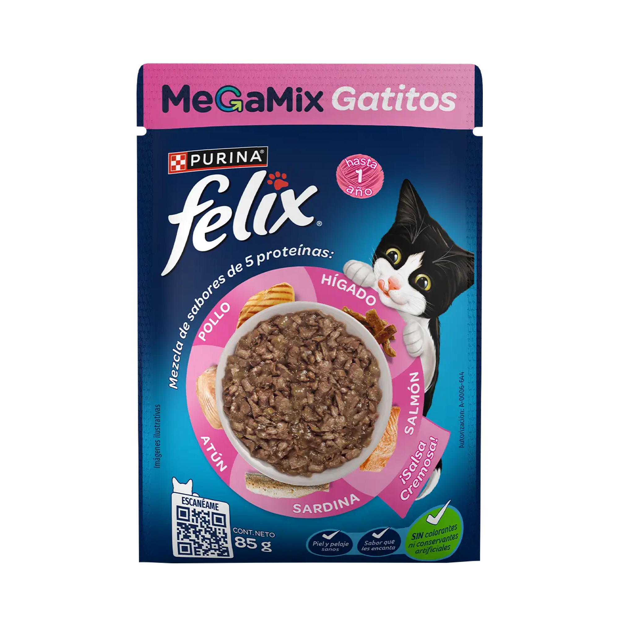 Empaque de Felix Megamix Gatitos, vista frontal