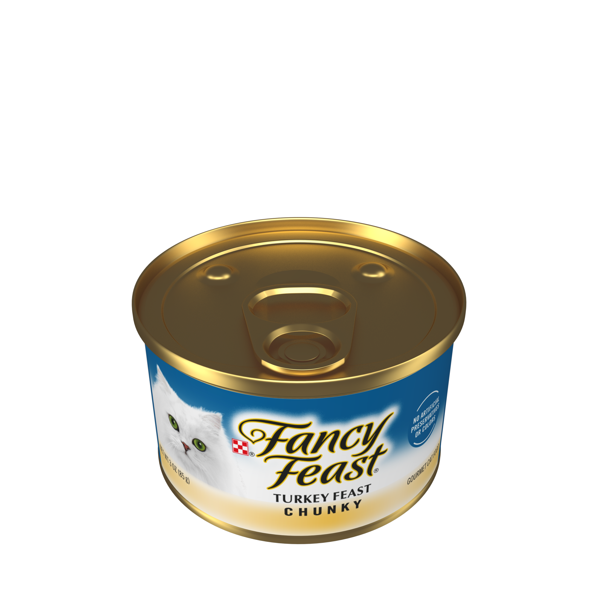 Empaque de Lata Fancy Feast terrine pavo | línea gourmet, vista lateral
