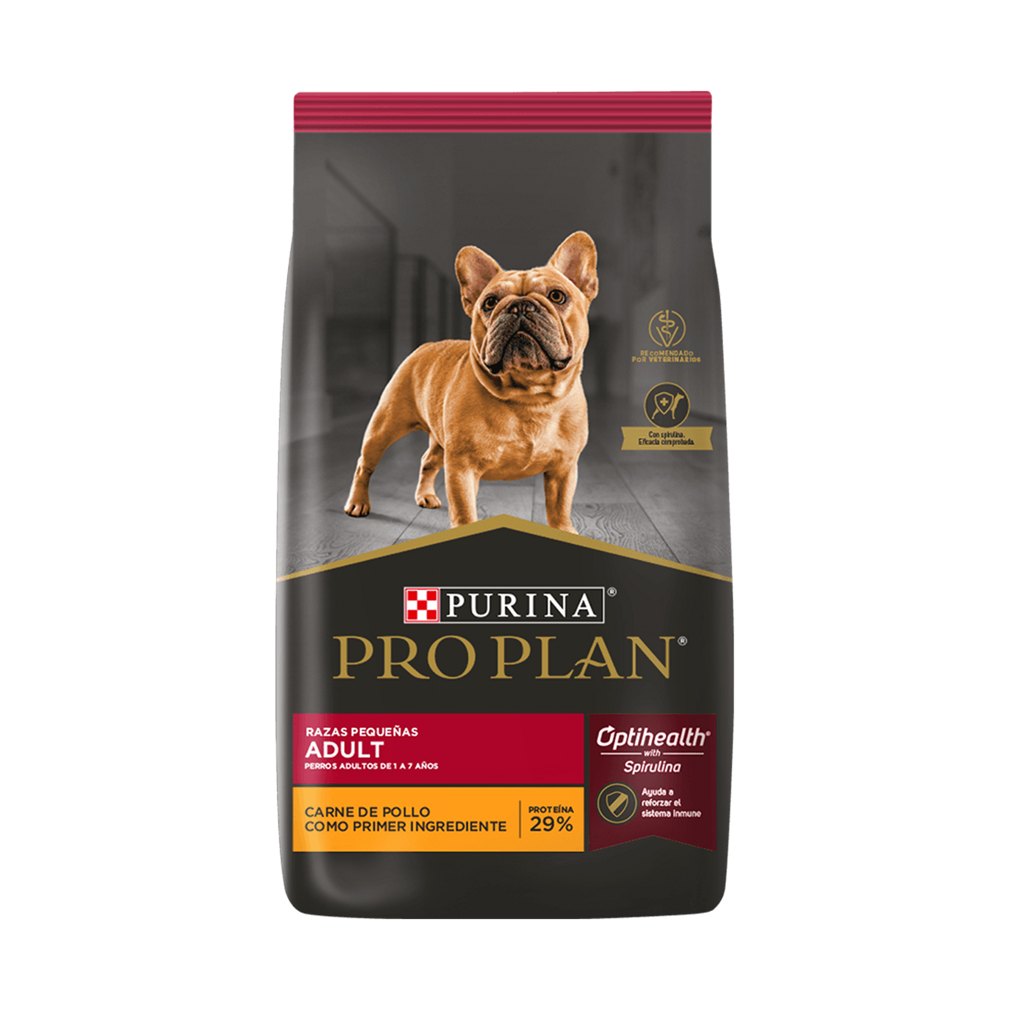 Empaque de Pro Plan® Adulto Razas Pequeñas con Optihealth® Sabor Pollo, vista frontal
