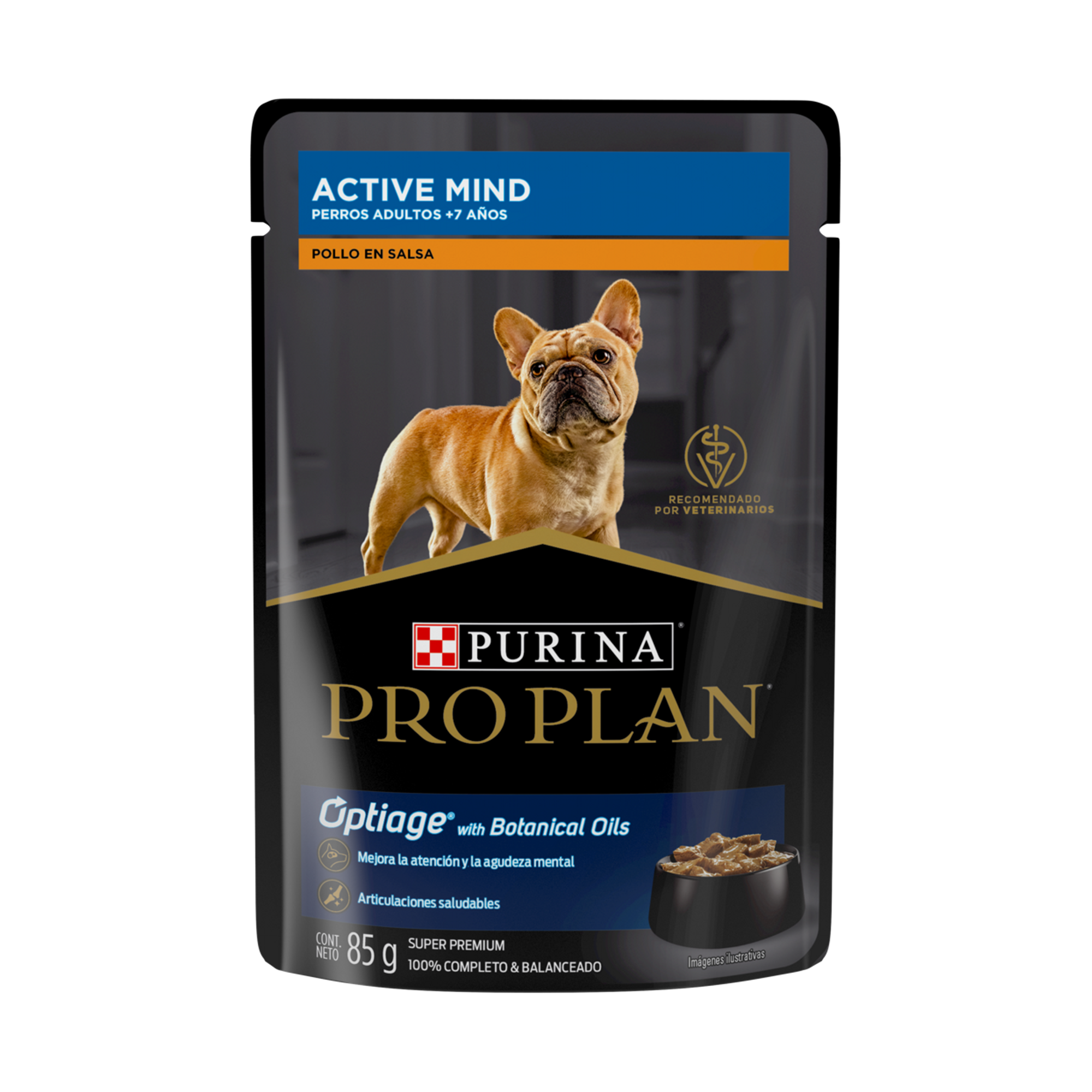 Empaque de Pro Plan® Adulto Senior Todas las Razas con Optiage® Sobre Sabor Pollo, vista frontal