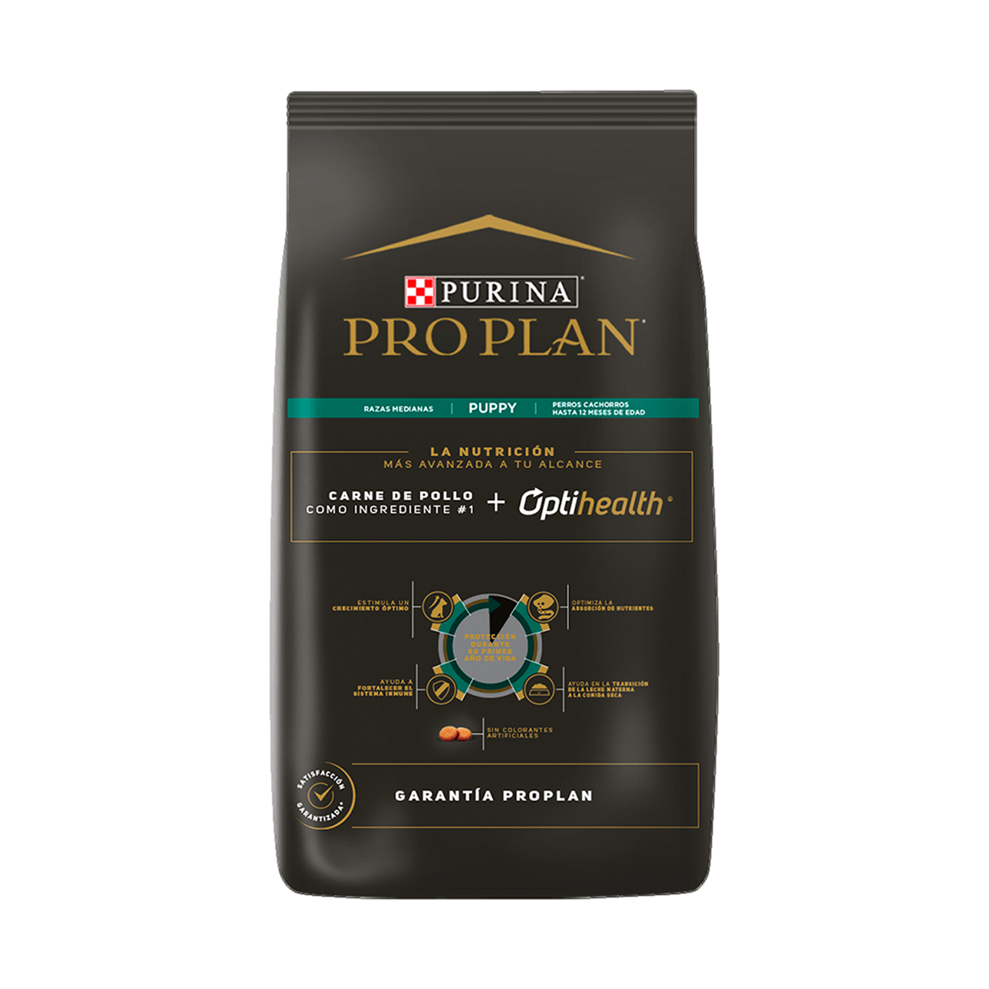 Empaque de Pro Plan® Cachorro Razas Pequeñas con Optistart® Sabor Pollo, vista posterior