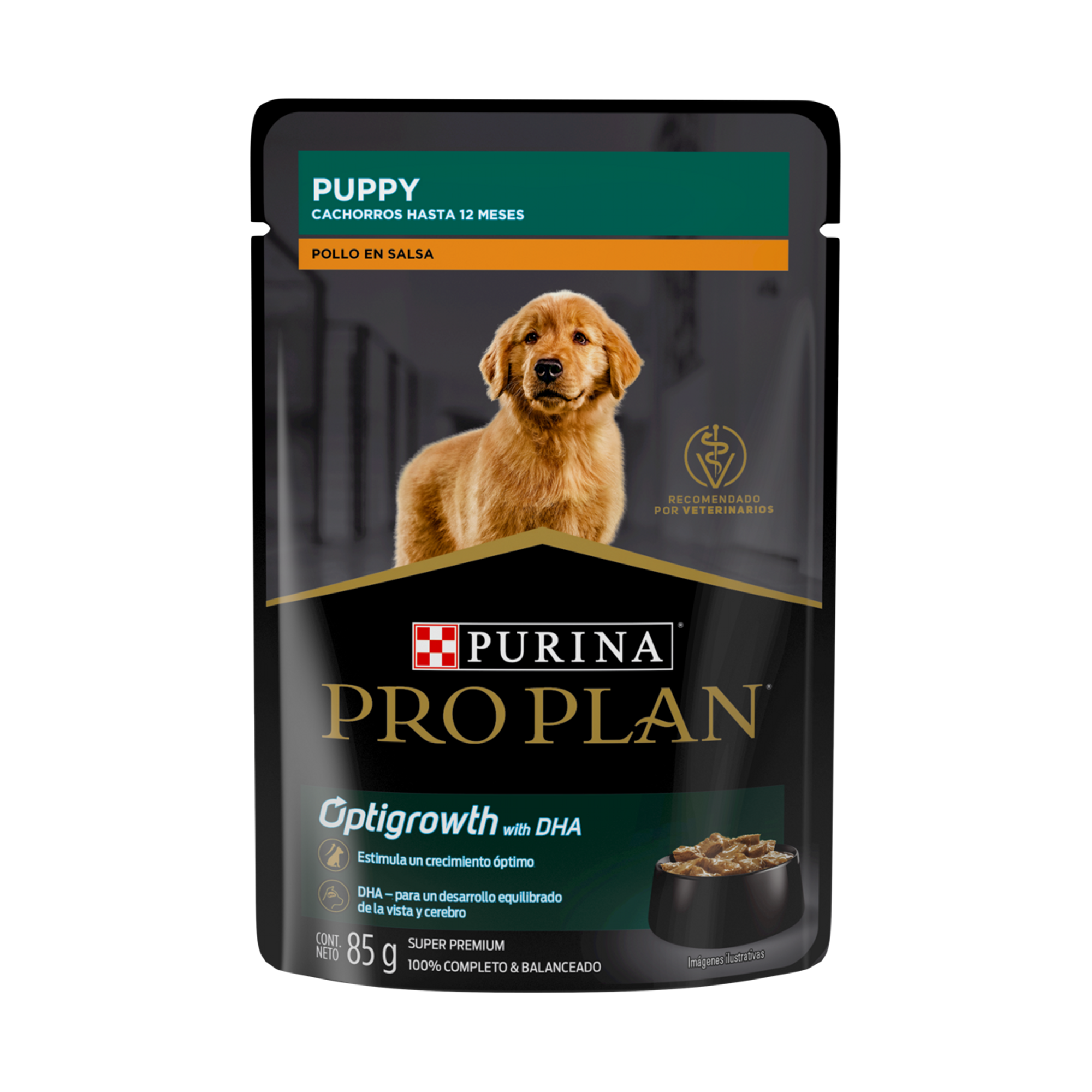Empaque de Pro Plan® Cachorro Todas las Razas con Optistart® Sobre Sabor Pollo, vista frontal