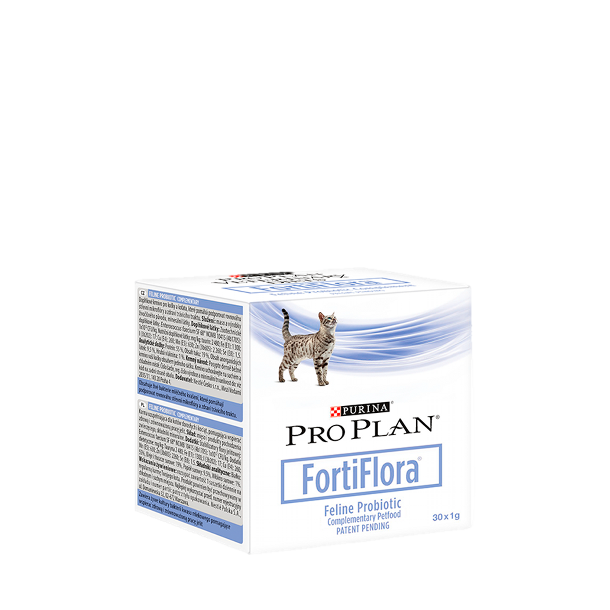 Empaque de Pro Plan® Descubre los beneficios de la Fortiflora gatos, vista frontal