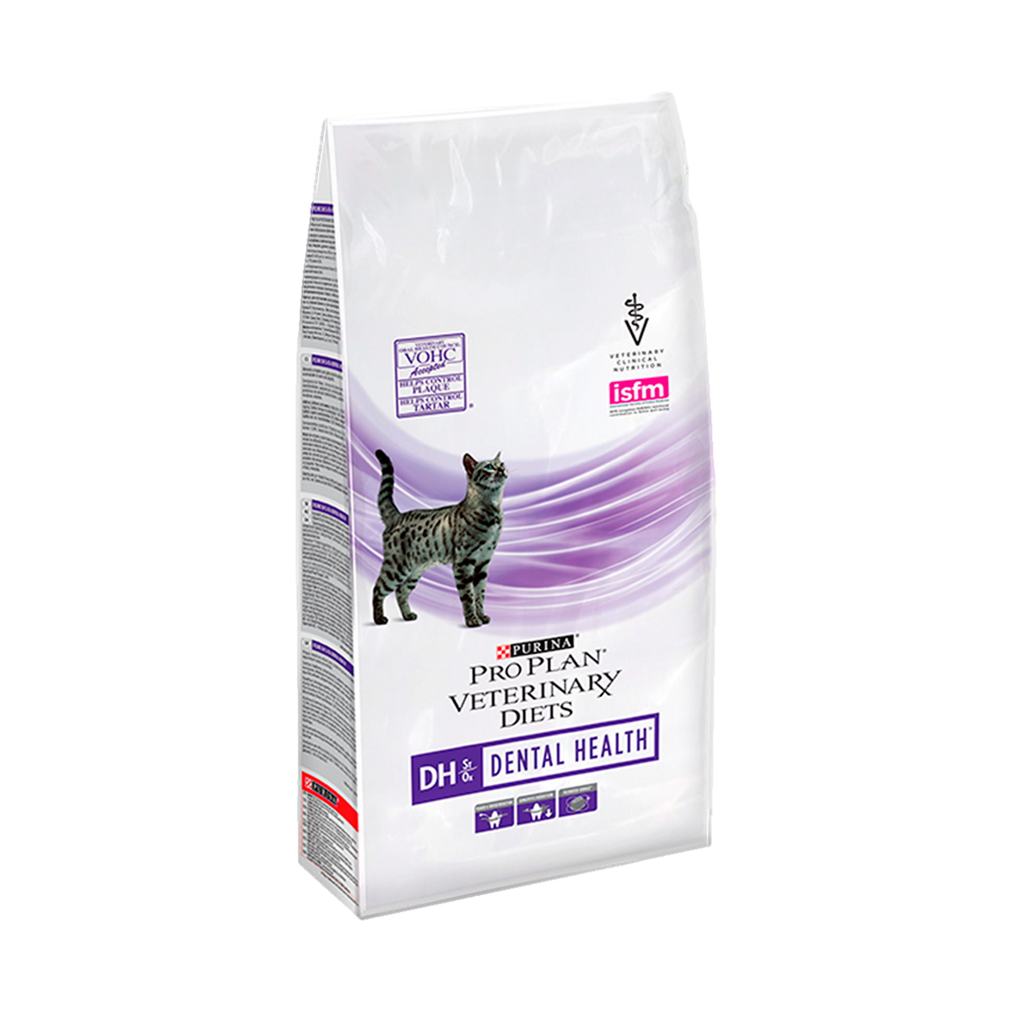 Empaque de PRO PLAN® DH Dental Health para gato, vista lateral