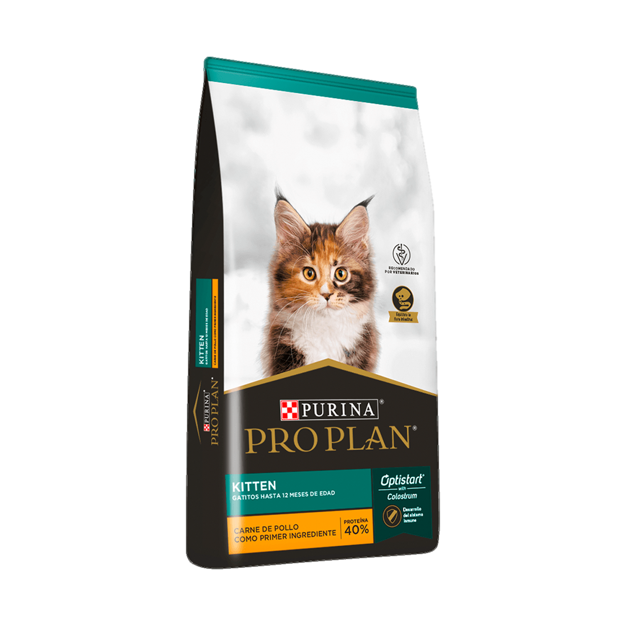 Empaque de Pro Plan® Gatito con Optistart® Sabor Pollo, vista lateral