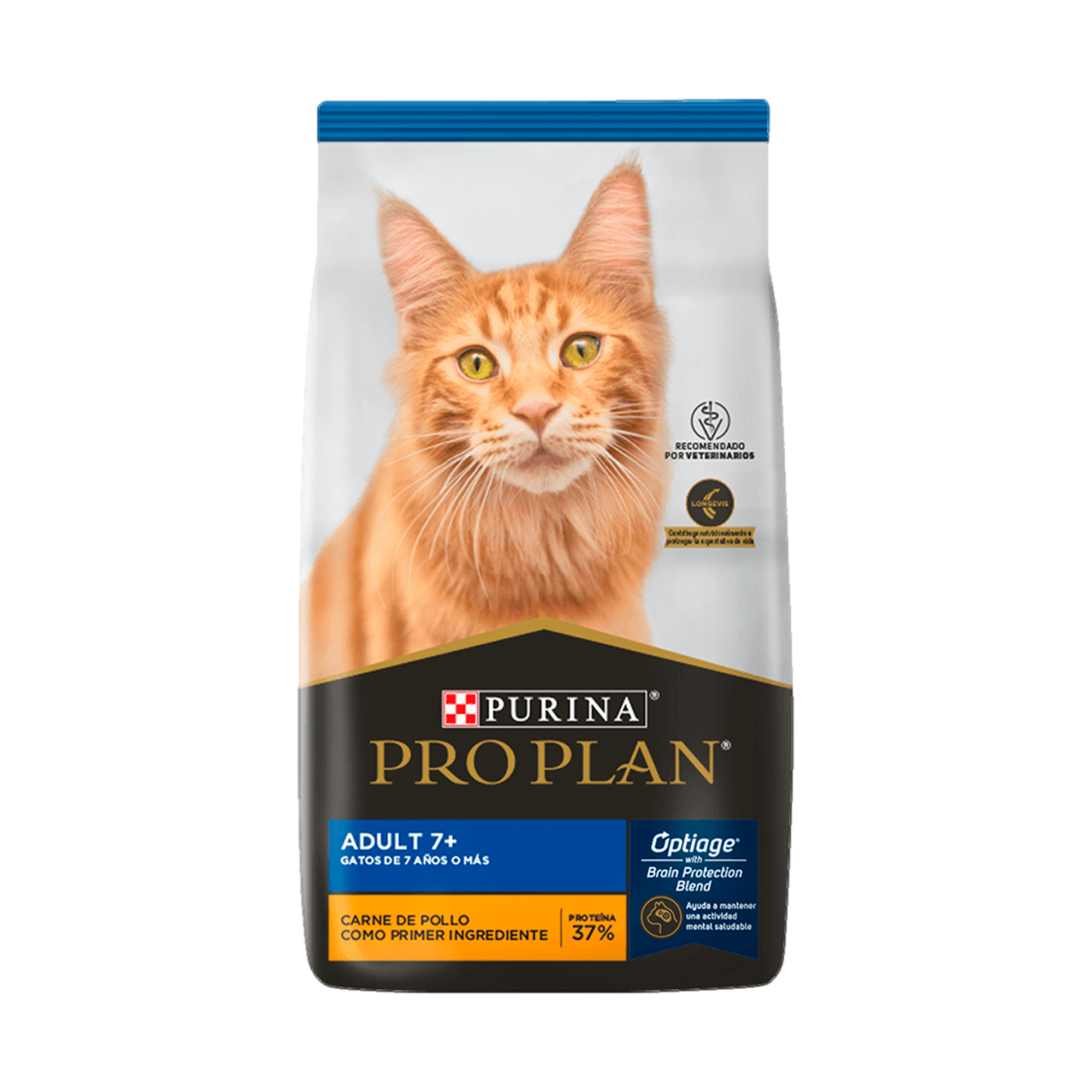 Empaque de Pro Plan® Gato Senior con Optiage® Sabor Pollo, vista frontal