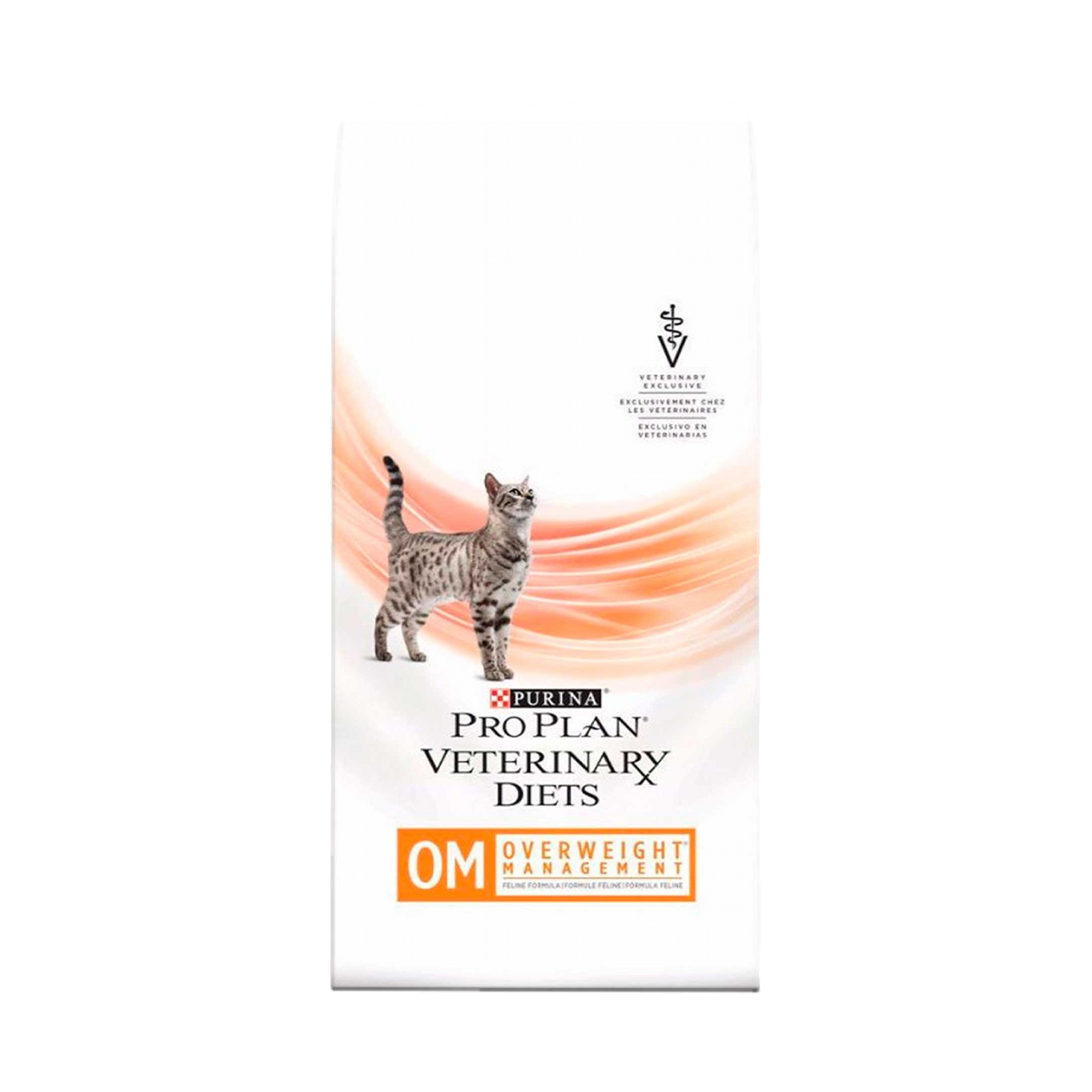 Empaque de Pro Plan OM gatos overweight management, vista frontal