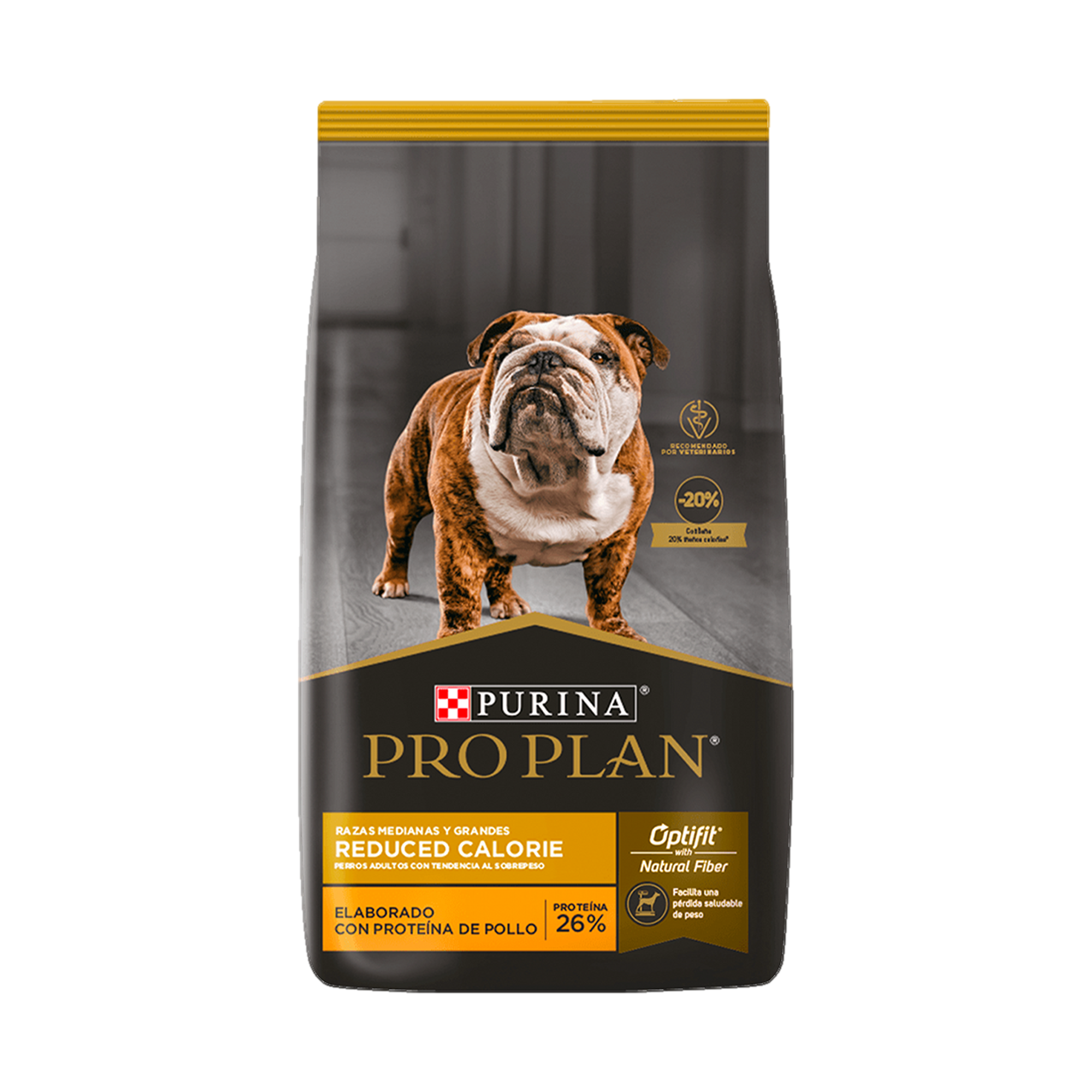 Empaque de Pro Plan® Reduced Calorie Adulto Todas las Razas con Optifit® Sabor Pollo, vista frontal