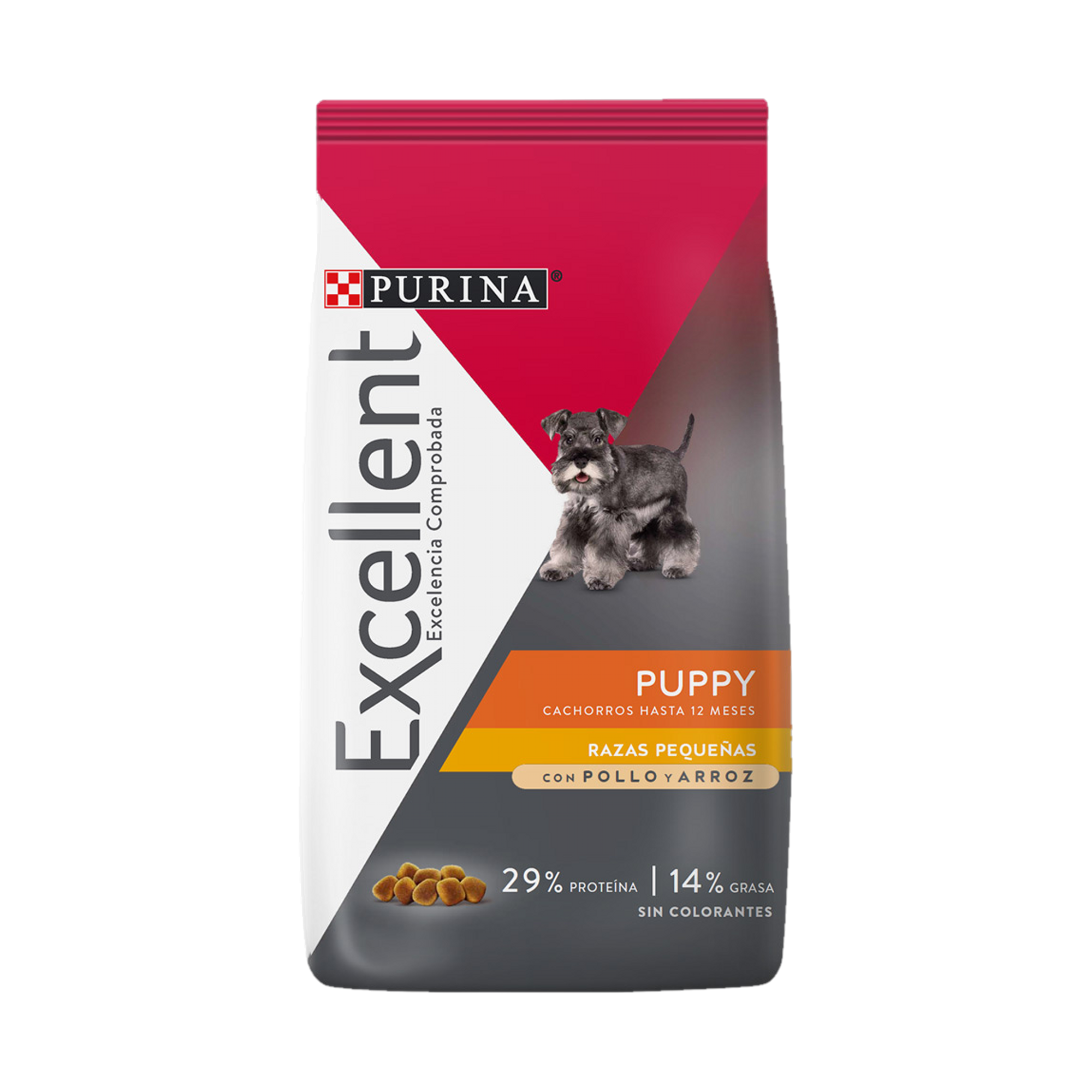 Empaque de Purina® Excellent® Puppy, vista frontal