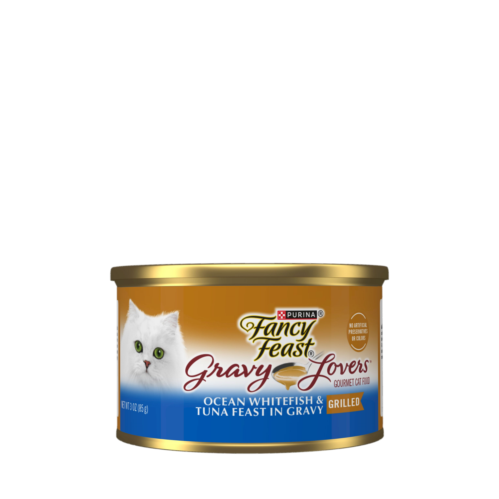 Empaque de Purina® Fancy Feast® Alimento Húmedo Para Gatos Adultos Casserole Sabor Pescado Blanco y Atún, vista frontal