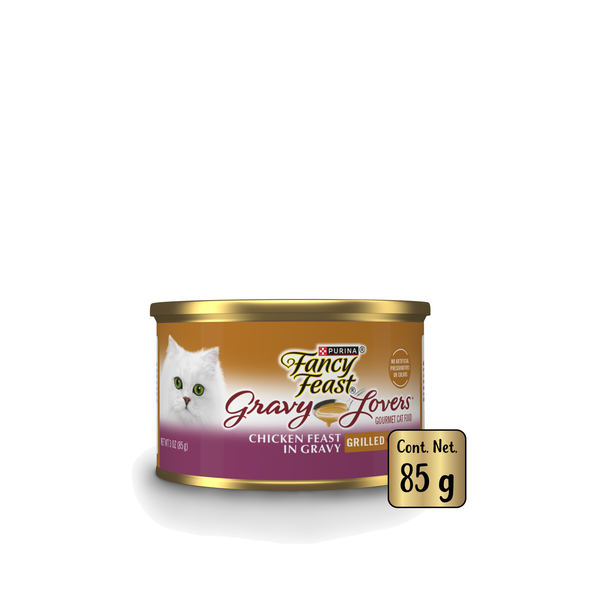 Empaque de Purina® Fancy Feast® Alimento Húmedo Para Gatos Adultos Casserole Sabor Pollo, vista frontal