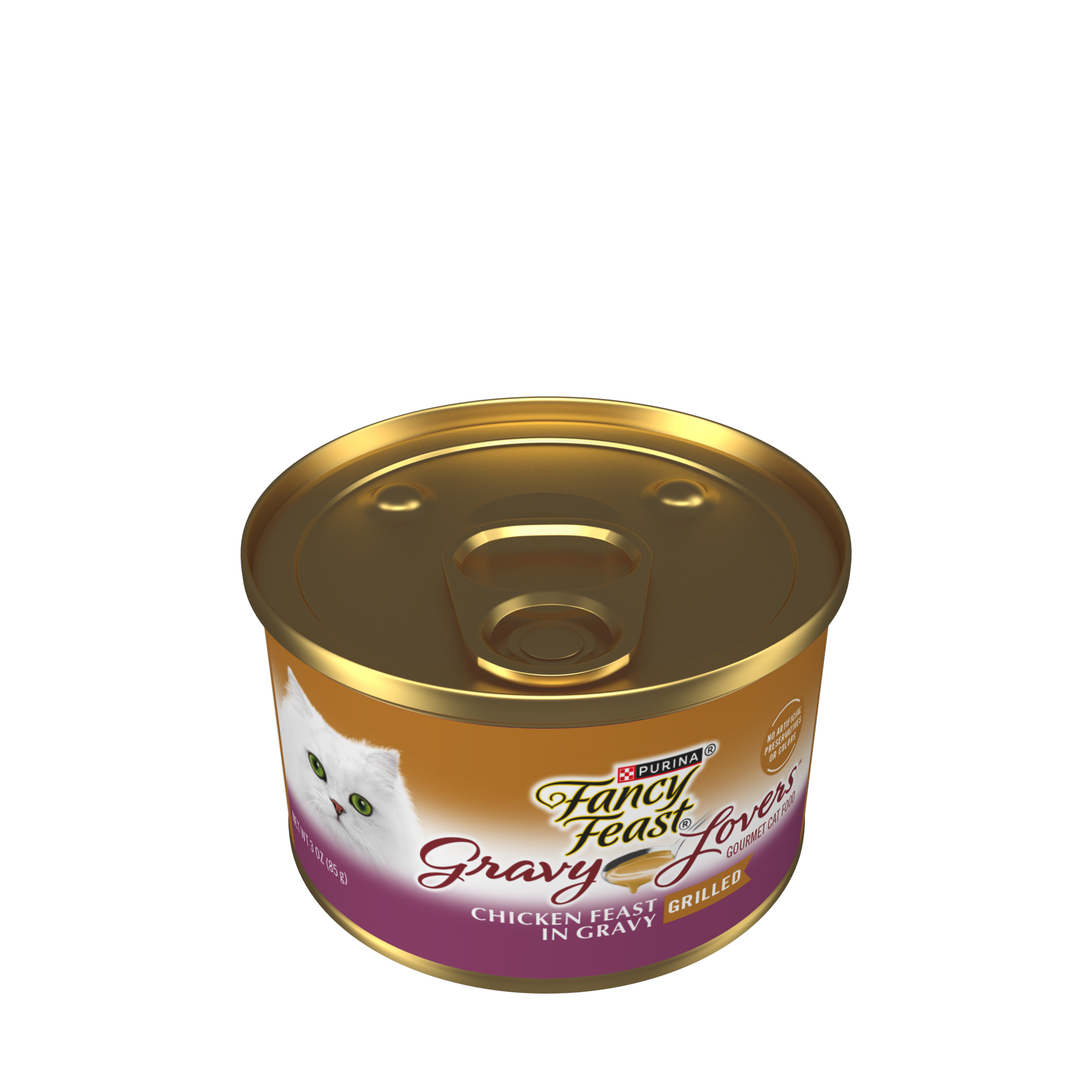 Empaque de Purina® Fancy Feast® Alimento Húmedo Para Gatos Adultos Casserole Sabor Pollo, vista lateral