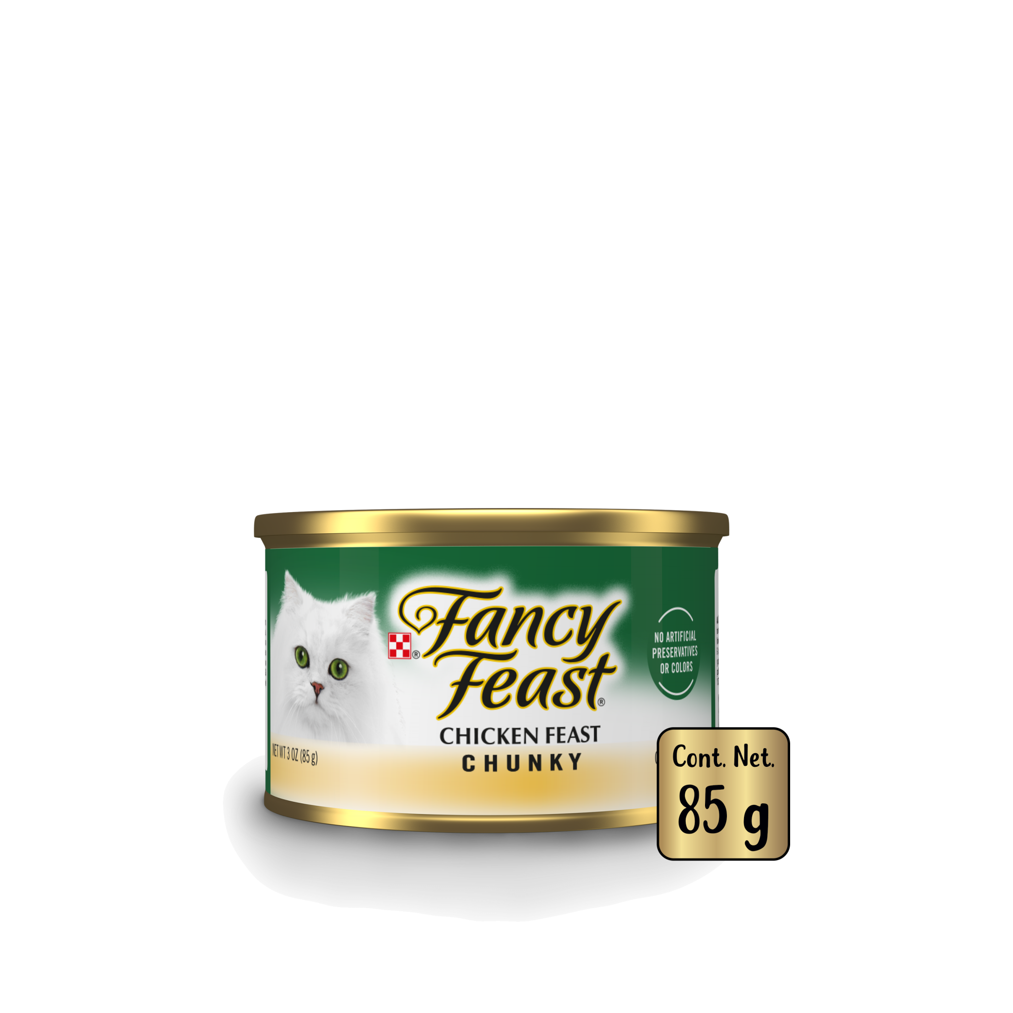 Empaque de Purina® Fancy Feast® Alimento Húmedo Para Gatos Adultos Terrine Sabor Pollo, vista frontal