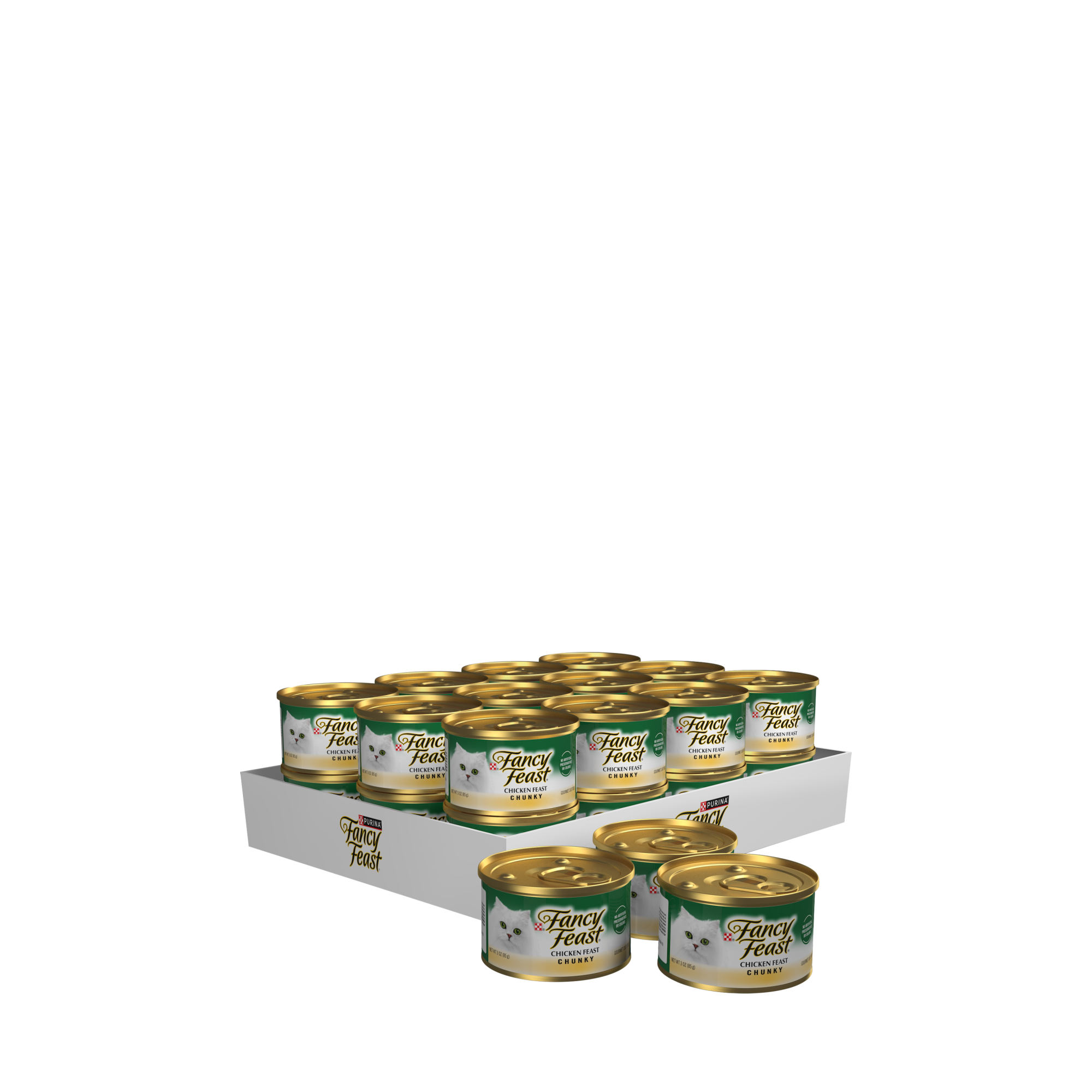 Empaque múltiple de Purina® Fancy Feast® Alimento Húmedo Para Gatos Adultos Terrine Sabor Pollo