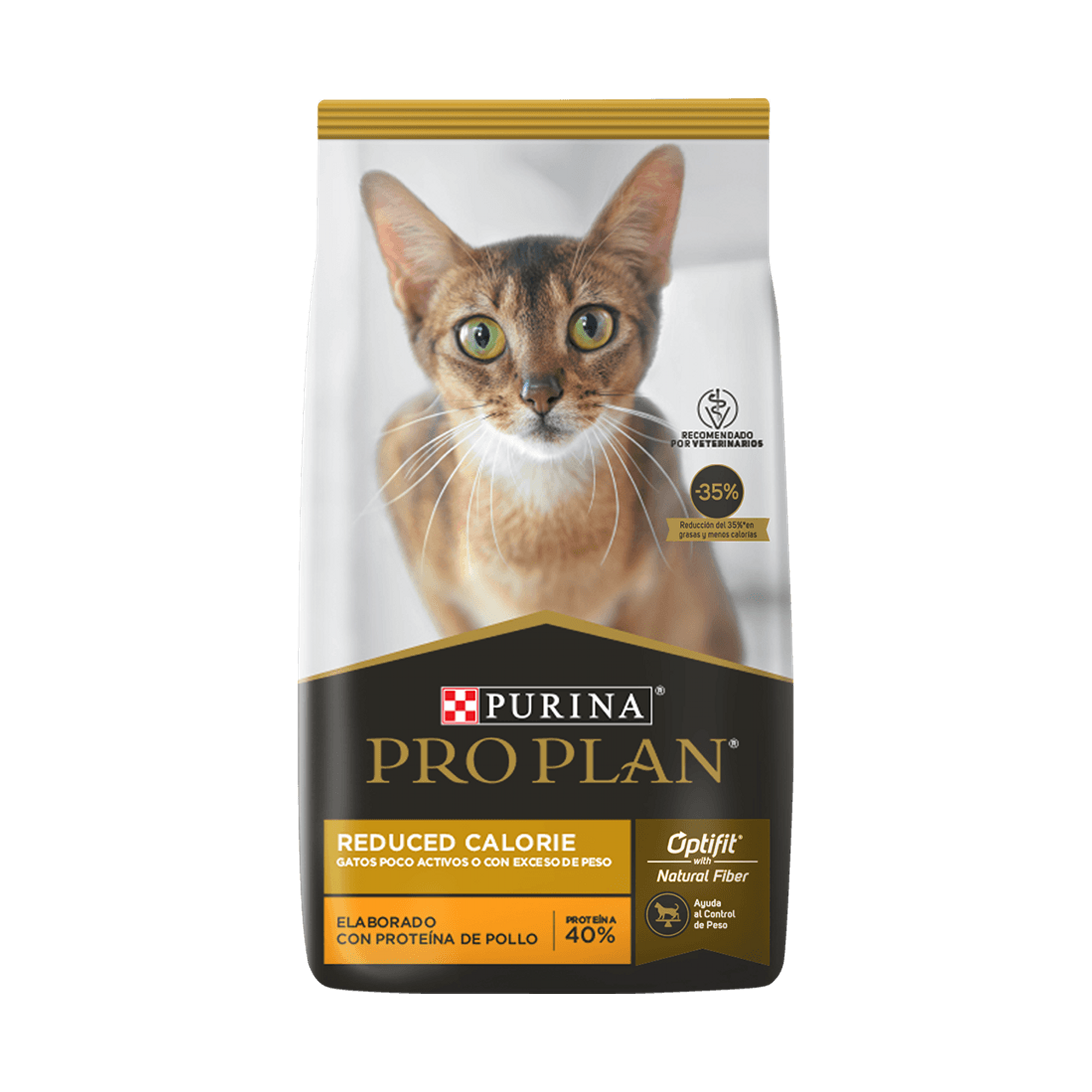 Empaque de Purina® Pro Plan® Gato Reduced Calorie con Optifit® Sabor Pollo, vista frontal