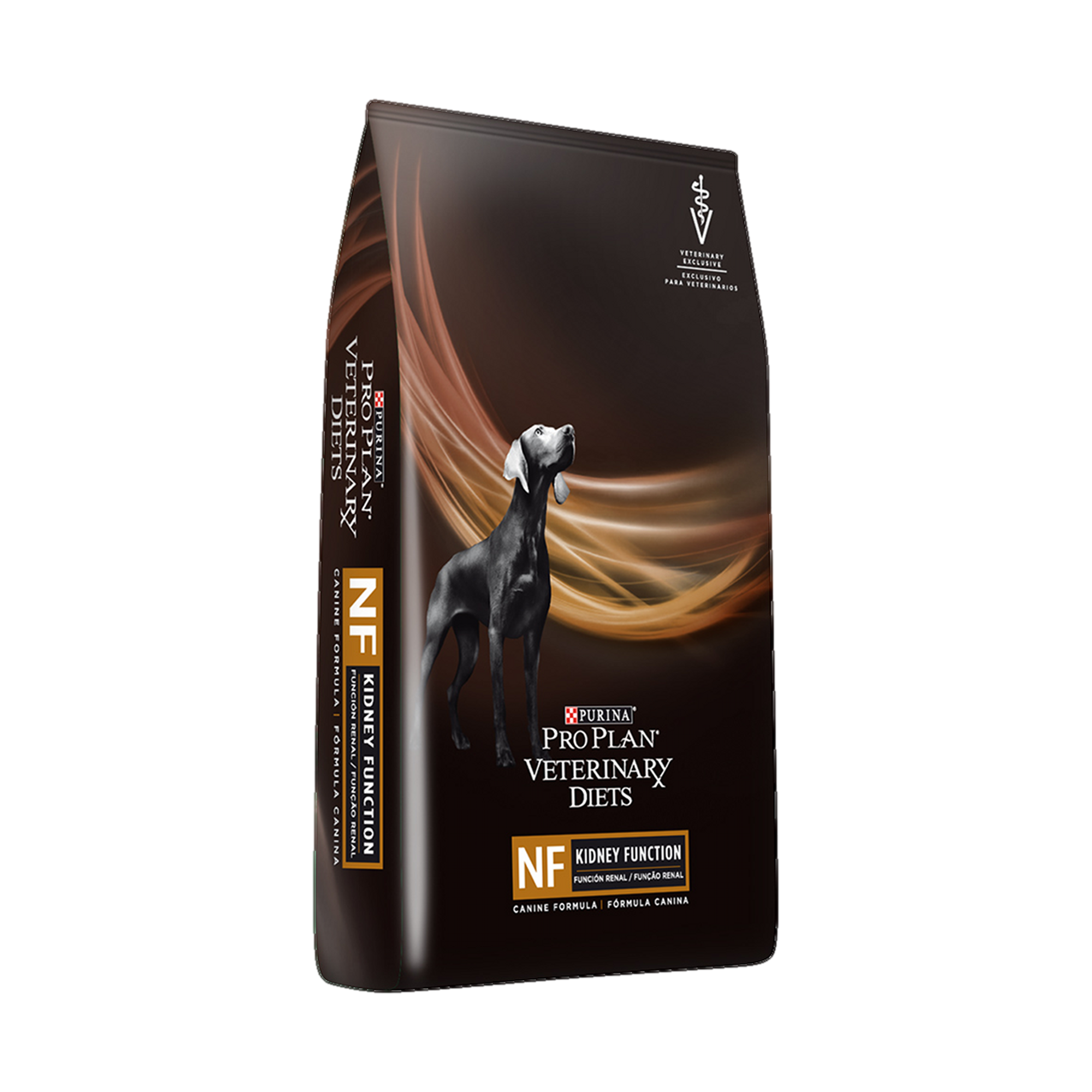 Empaque de Purina® Pro Plan® Veterinary Diets NF kidney function, vista lateral