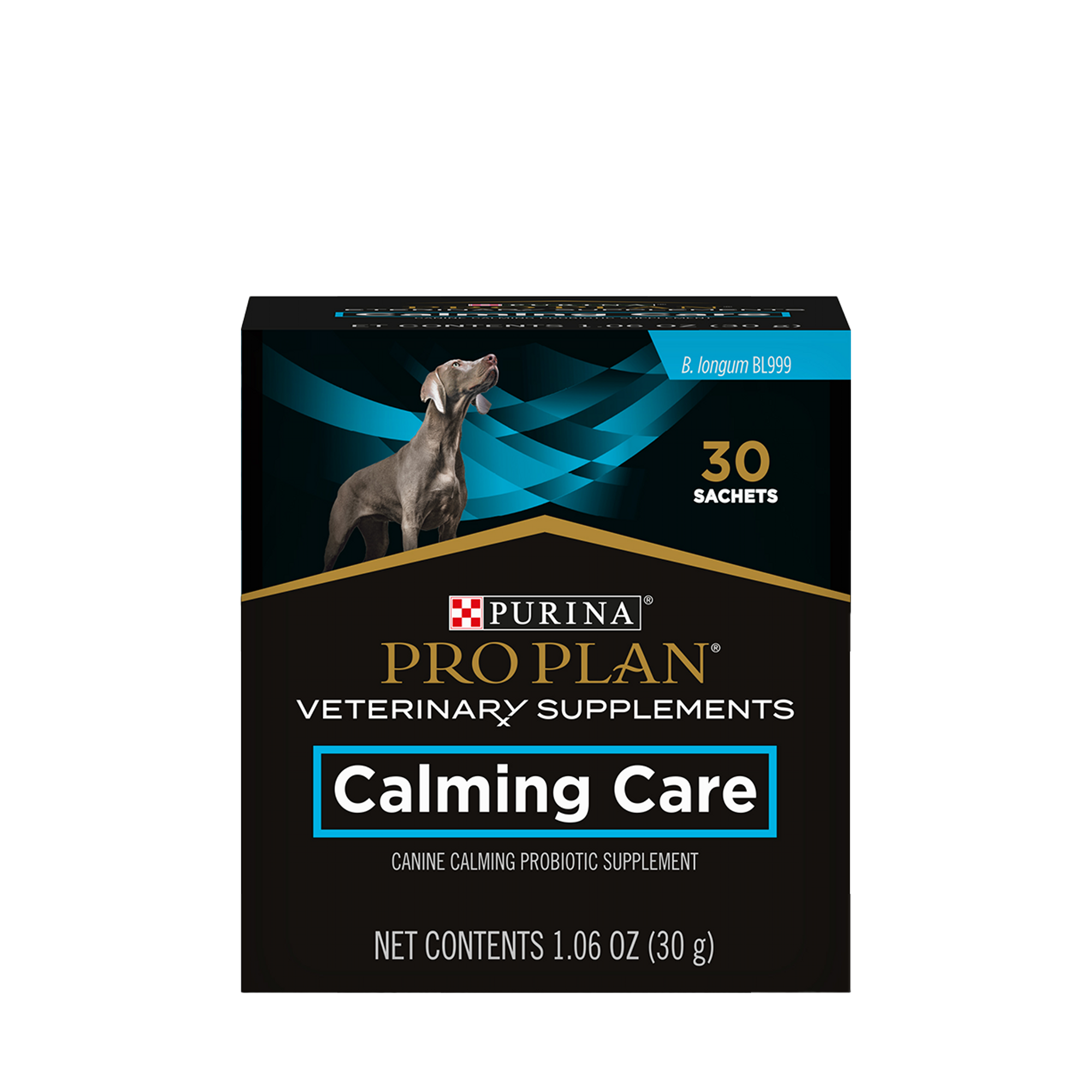 Empaque de Purina® Pro Plan® veterinary supplements calming care, vista frontal
