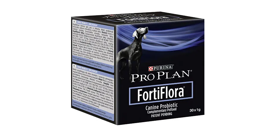 Caja de probióticos para perros de PURINA® PRO PLAN.