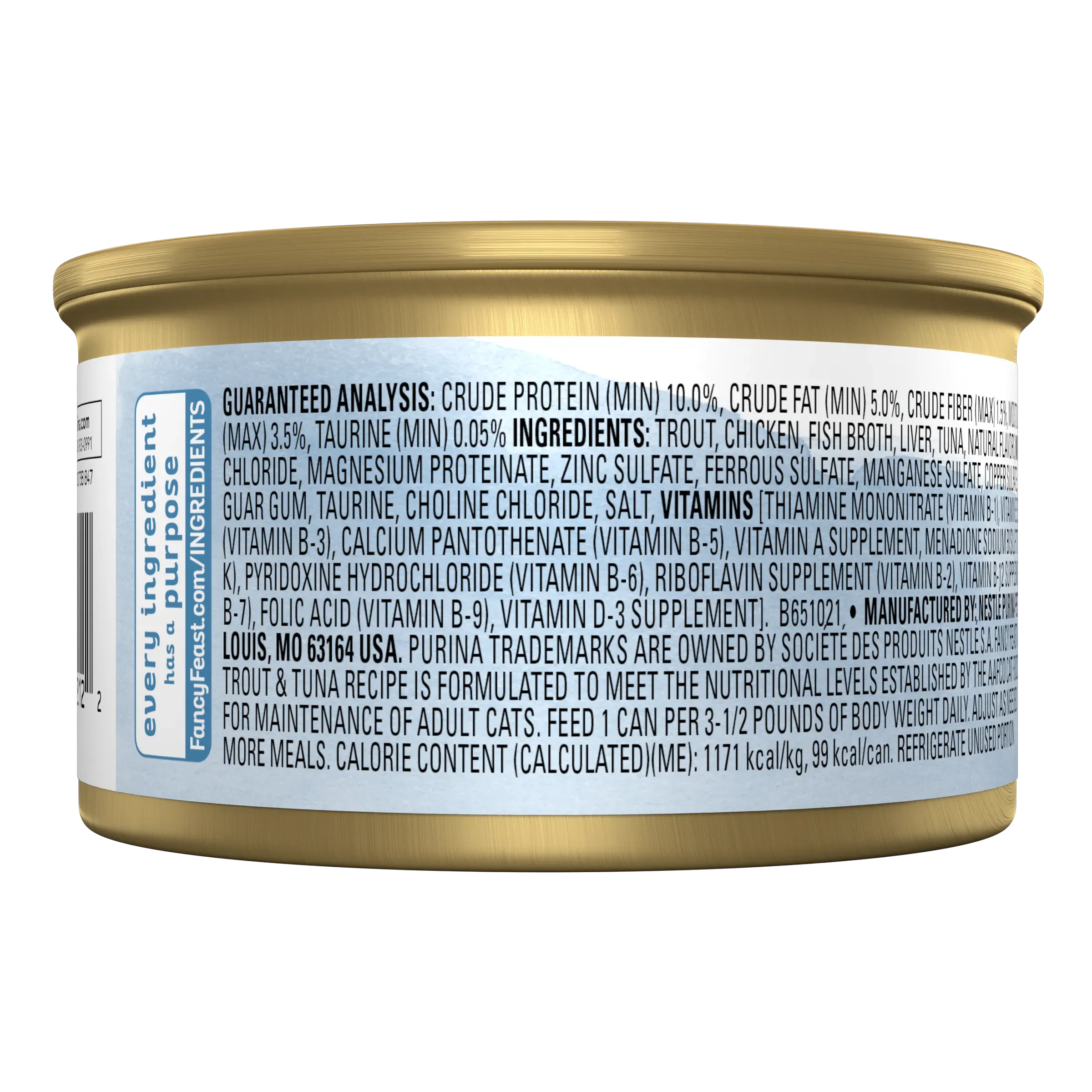 Alimento húmedo para gatos Fancy Feast Naturals Trucha y Atún