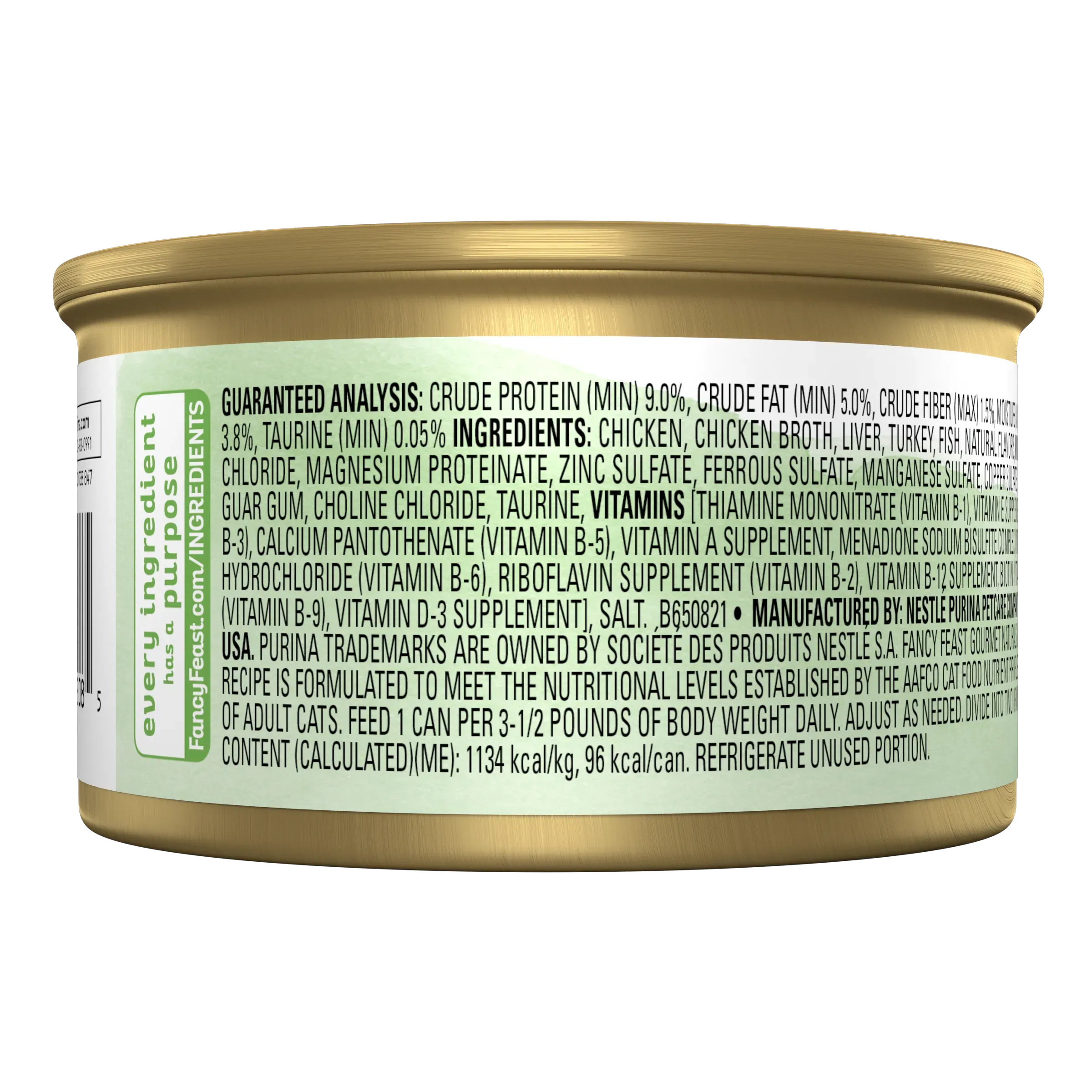 Alimento húmedo para gatos en lata Fancy Feast Mousse de Pollo